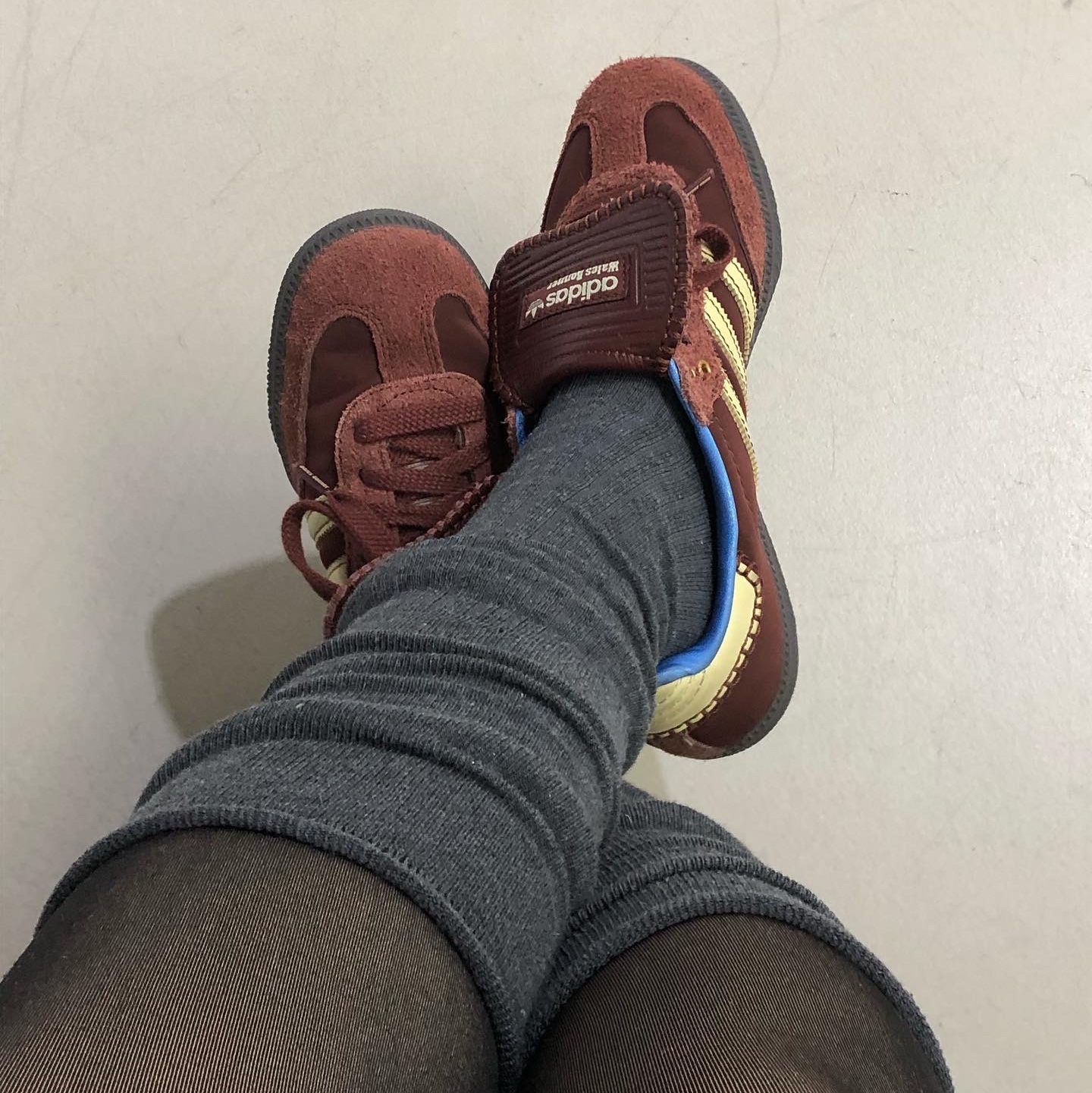 Adidas x Wales Bonner Nylon Samba Fox Brown Sandy Beige 착용 스타일