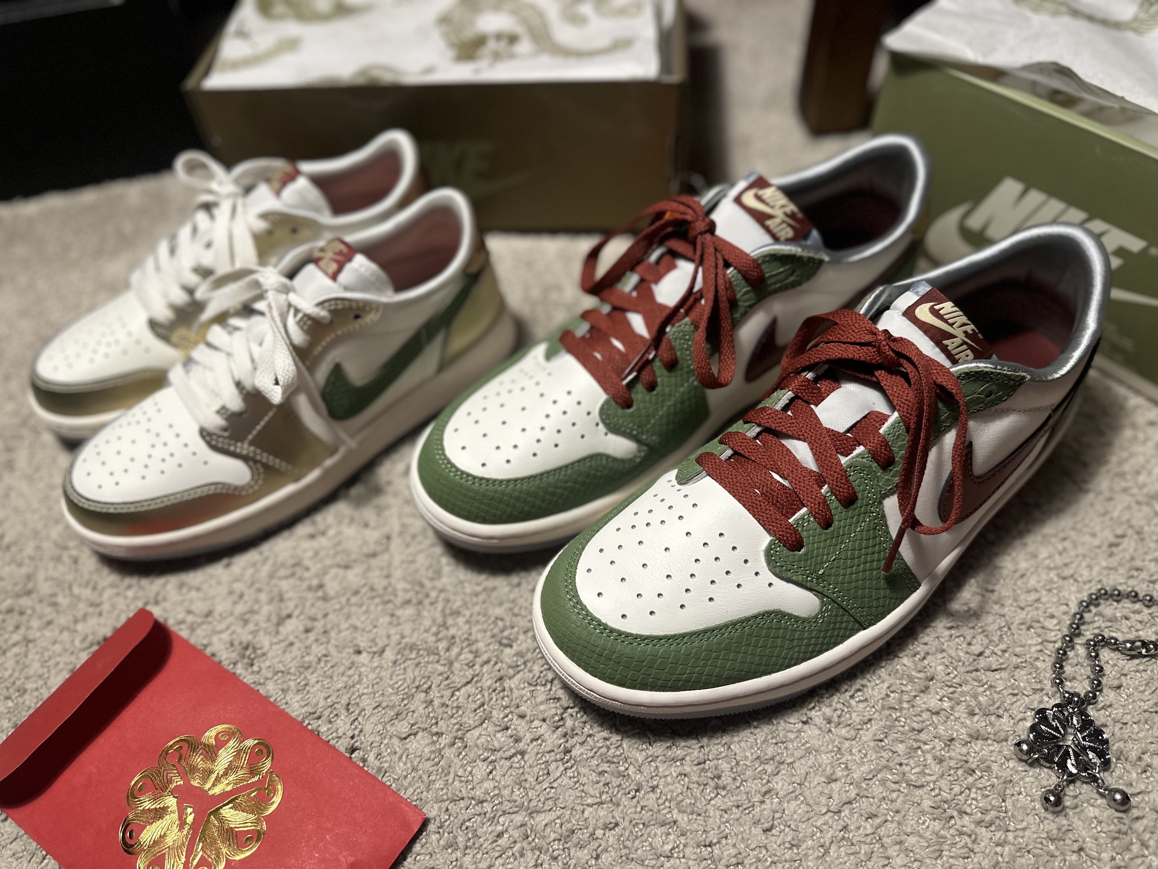 Jordan 1 Retro Low OG Chinese New Year, (GS) Jordan 1 Retro Low OG Chinese New Year 착용 스타일 - 6