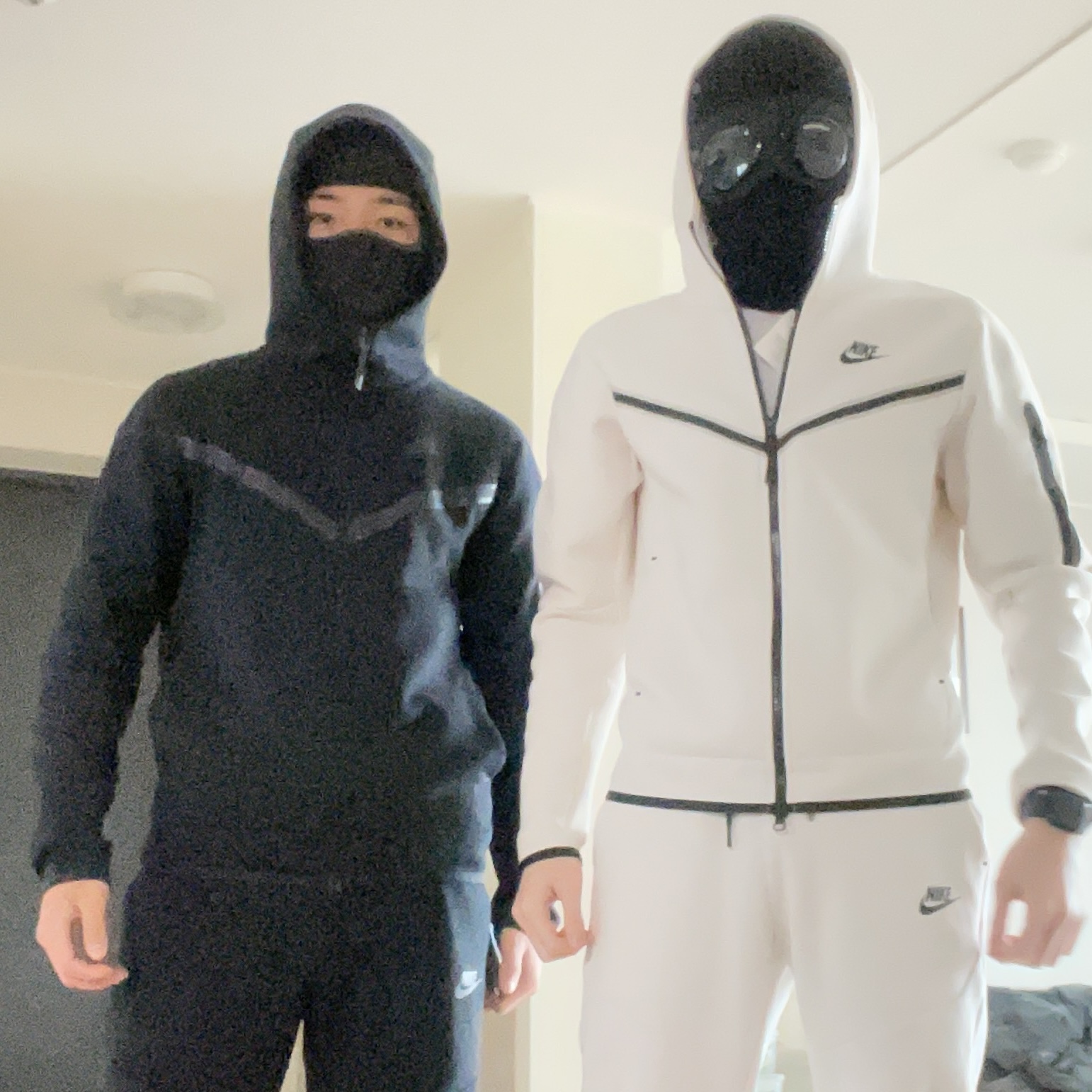 Nike NSW Tech Fleece Full Zip Hoodie Black - Asia, Nike NSW Tech Fleece Jogger Black - Asia 착용 스타일