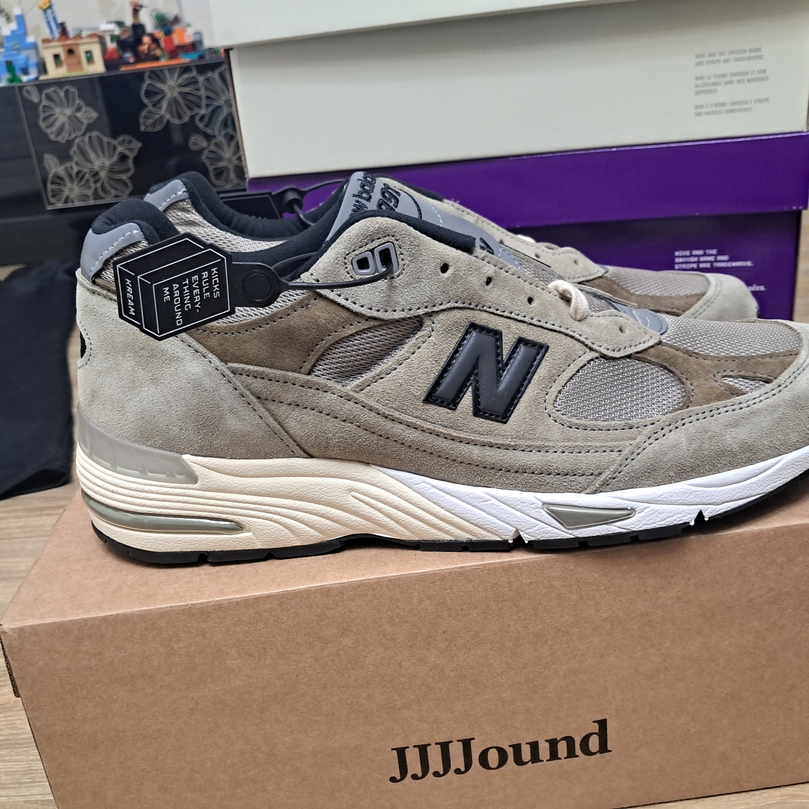 New Balance x JJJJound 991 Made in UK Grey 착용 스타일 - 3