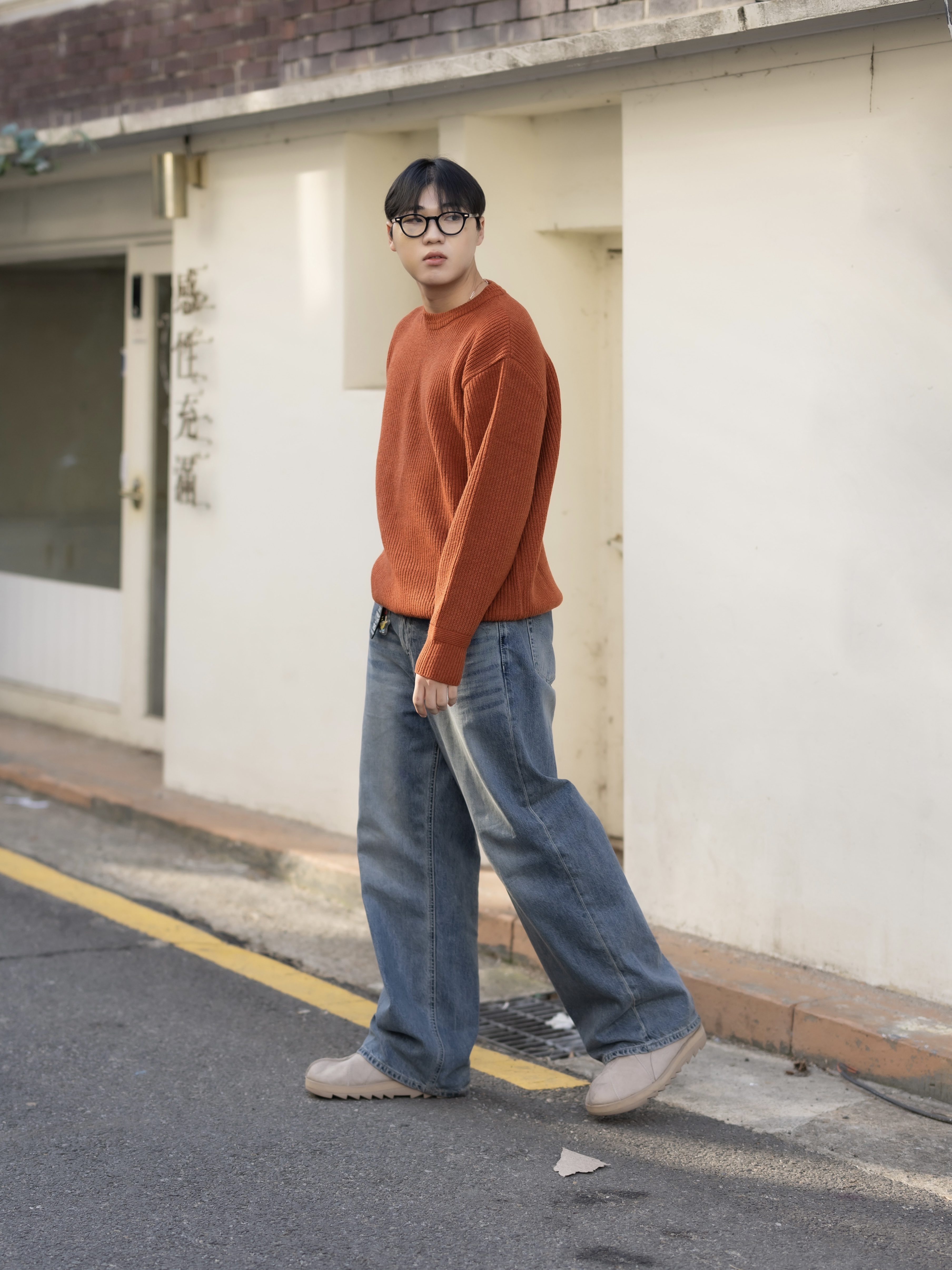 Reebok x Needles Beatnik Moc Modern Beige Extreme Purple 착용 스타일 - 2