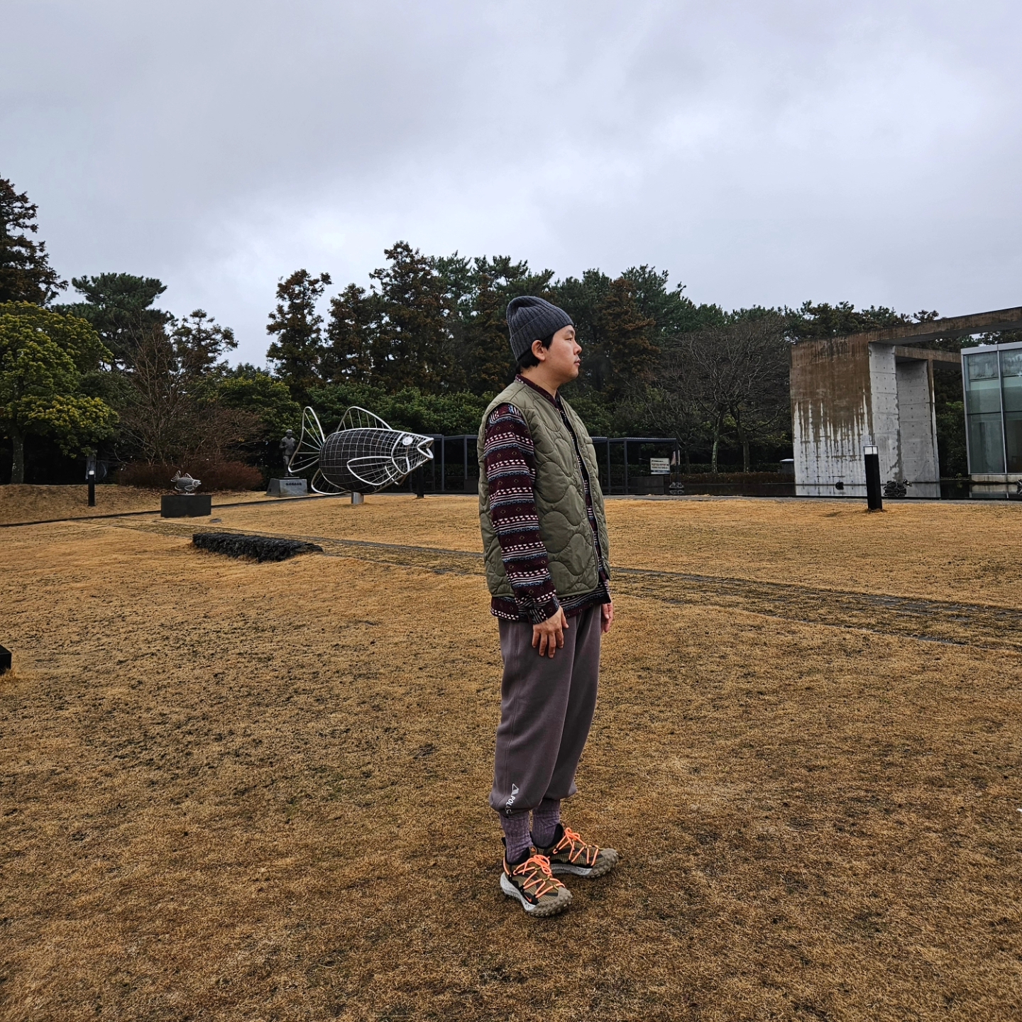 Nike ACG Mountain Fly Low Gore-Tex SE Hazel Rush, Nike ACG Polartec Wolf Tree Pants Ironstone - Asia 착용 스타일 - 5