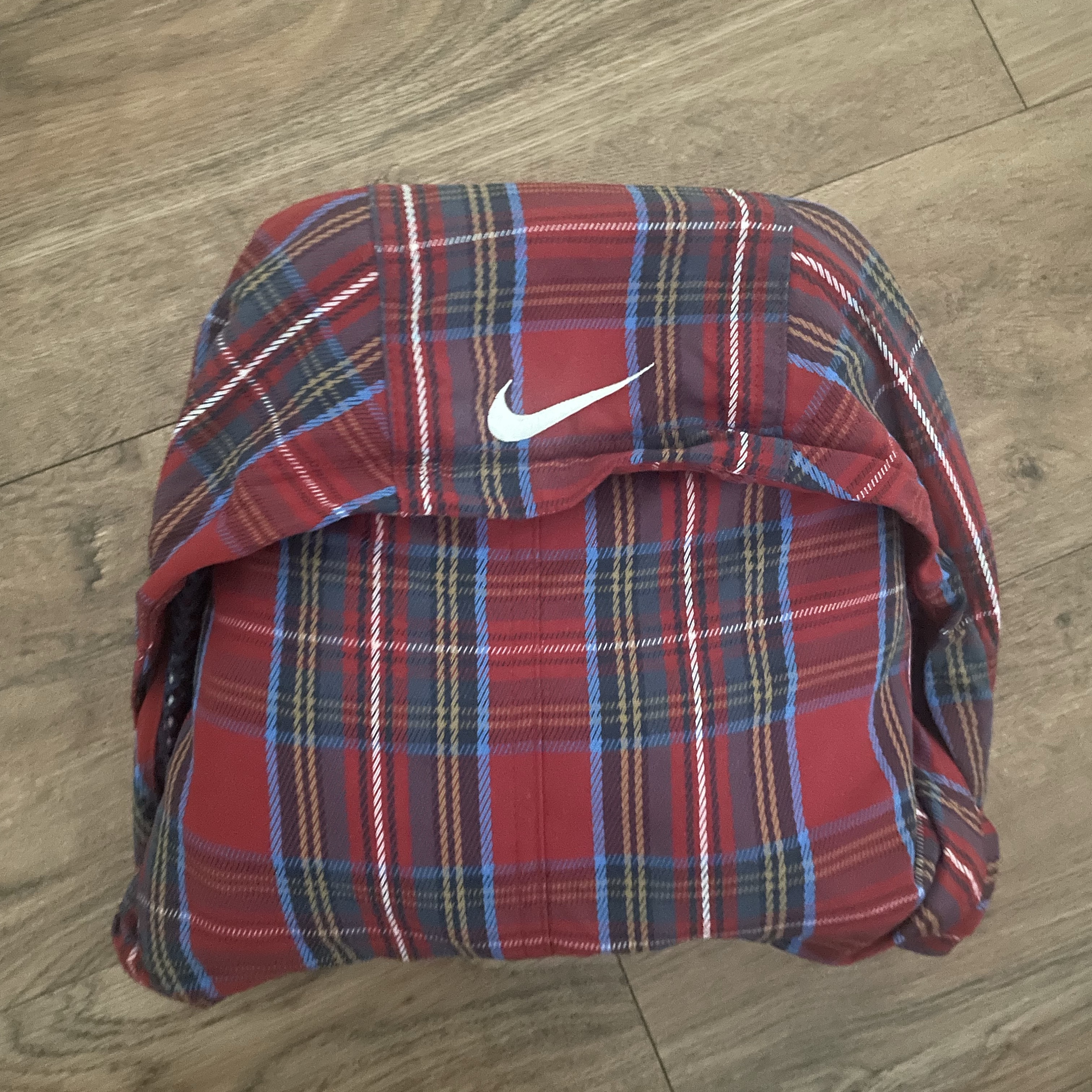 Nike Plaid Swoosh Stripe Jacket 착용 스타일 - 5