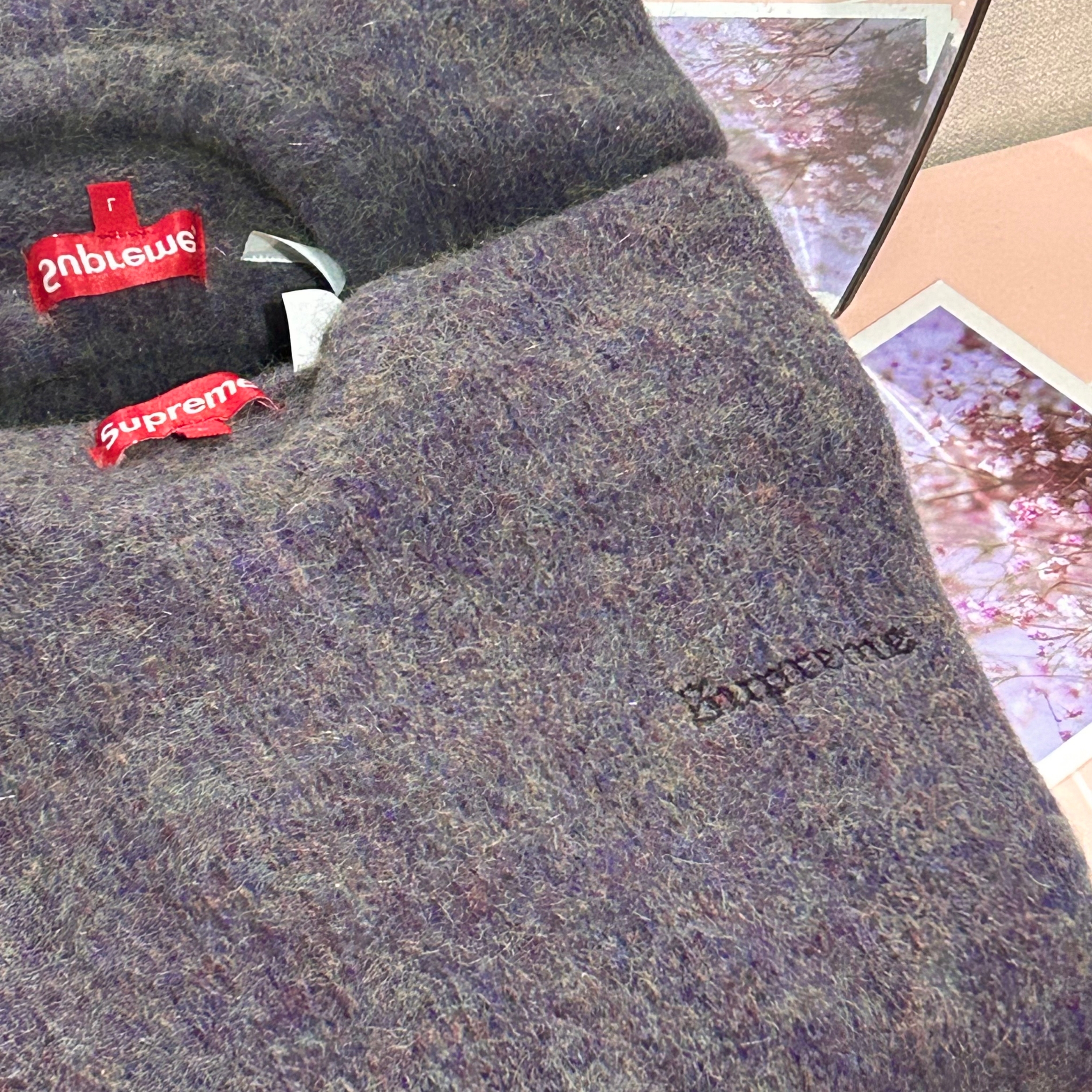 Supreme Mohair Sweater Purple Melange - 22FW 착용 스타일 - 1