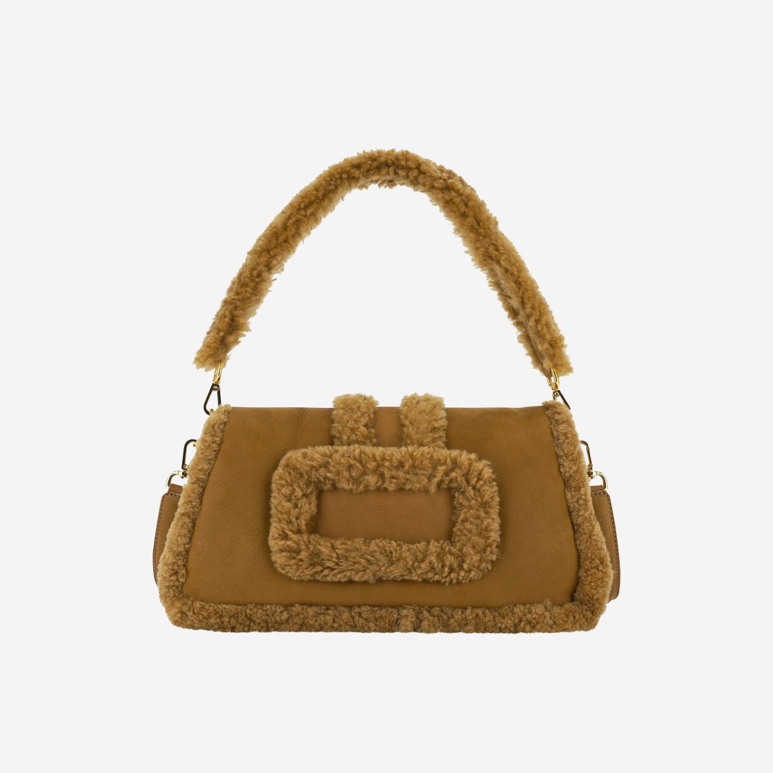 Jacquemus Le Bambimou Doux Puffed Shearling Flap Bag Camel 상세 이미지 2