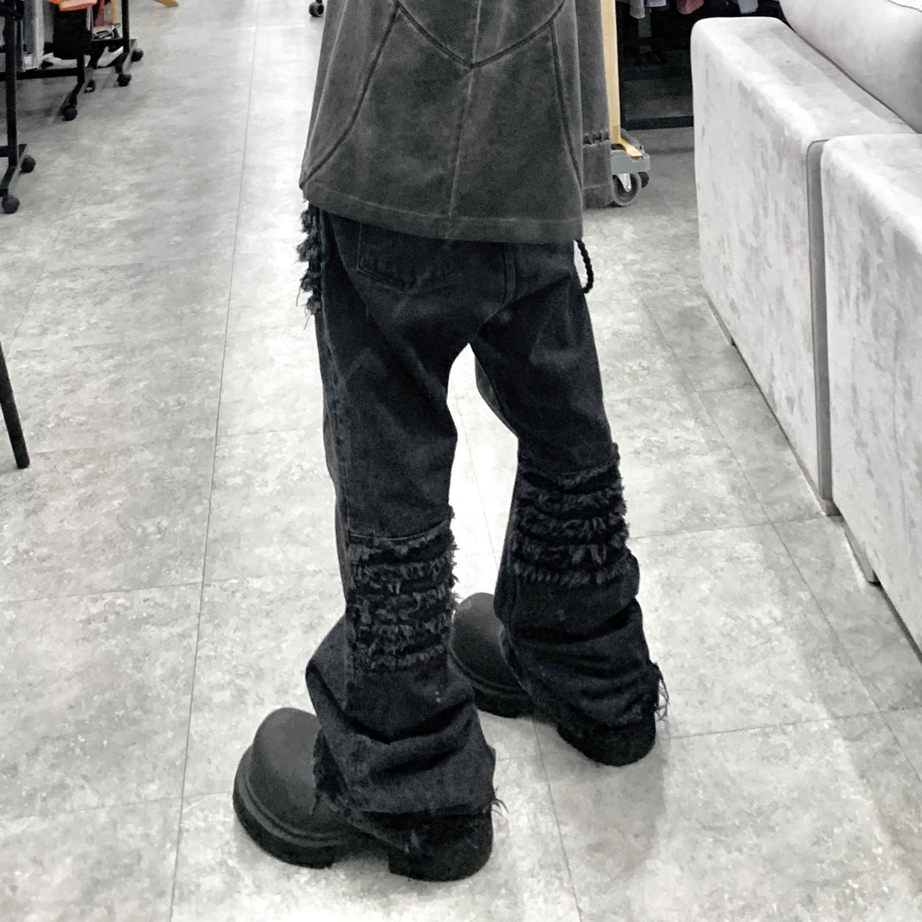 Balenciaga Steroid Derby Black 착용 스타일 - 1
