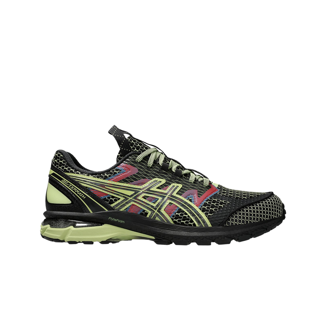 1203A394-001 Asics Gel-Terrain Black Neon Lime - 대표 이미지 #1