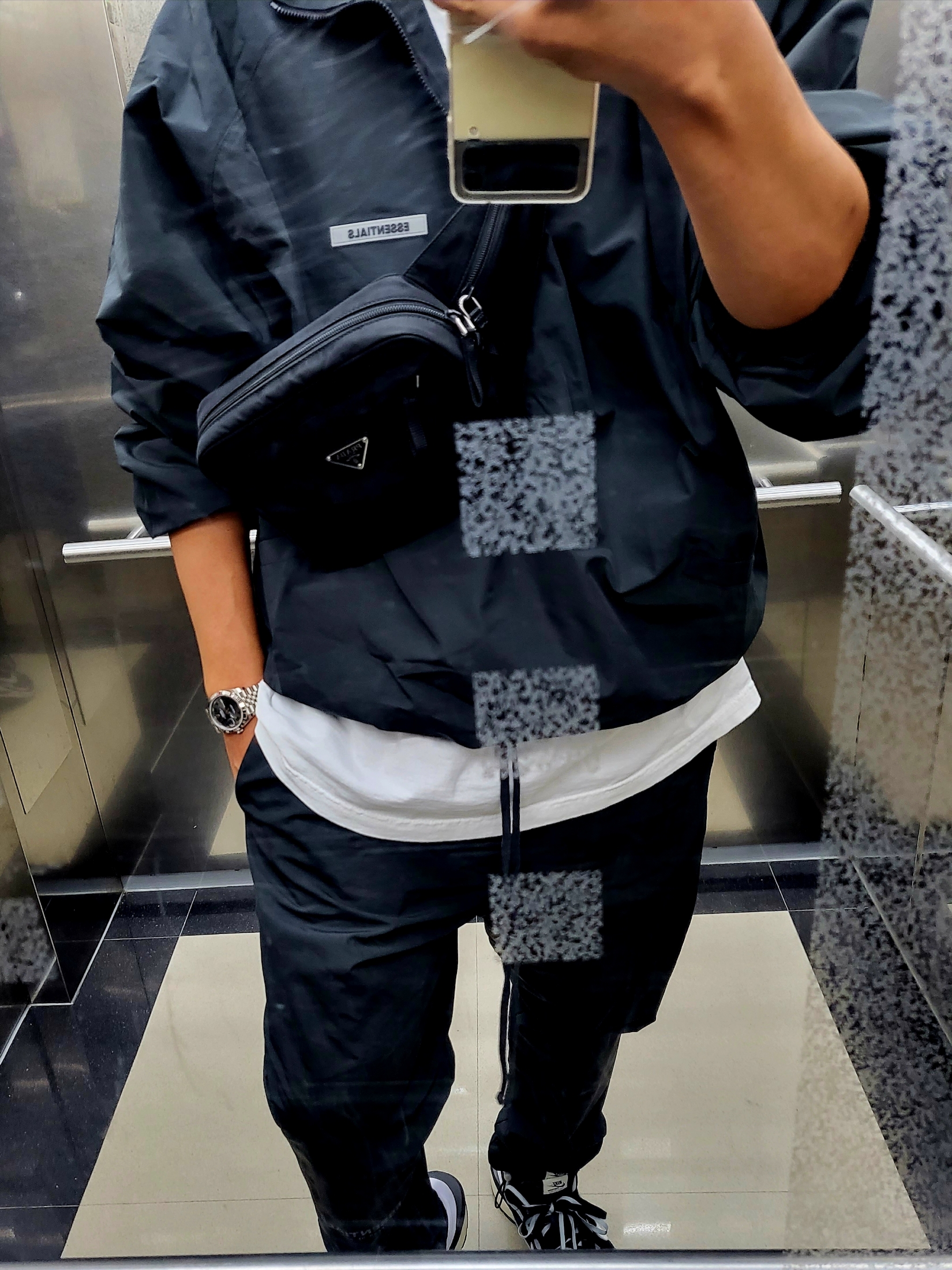 Essentials Track Jacket Black - 20FW 착용 스타일