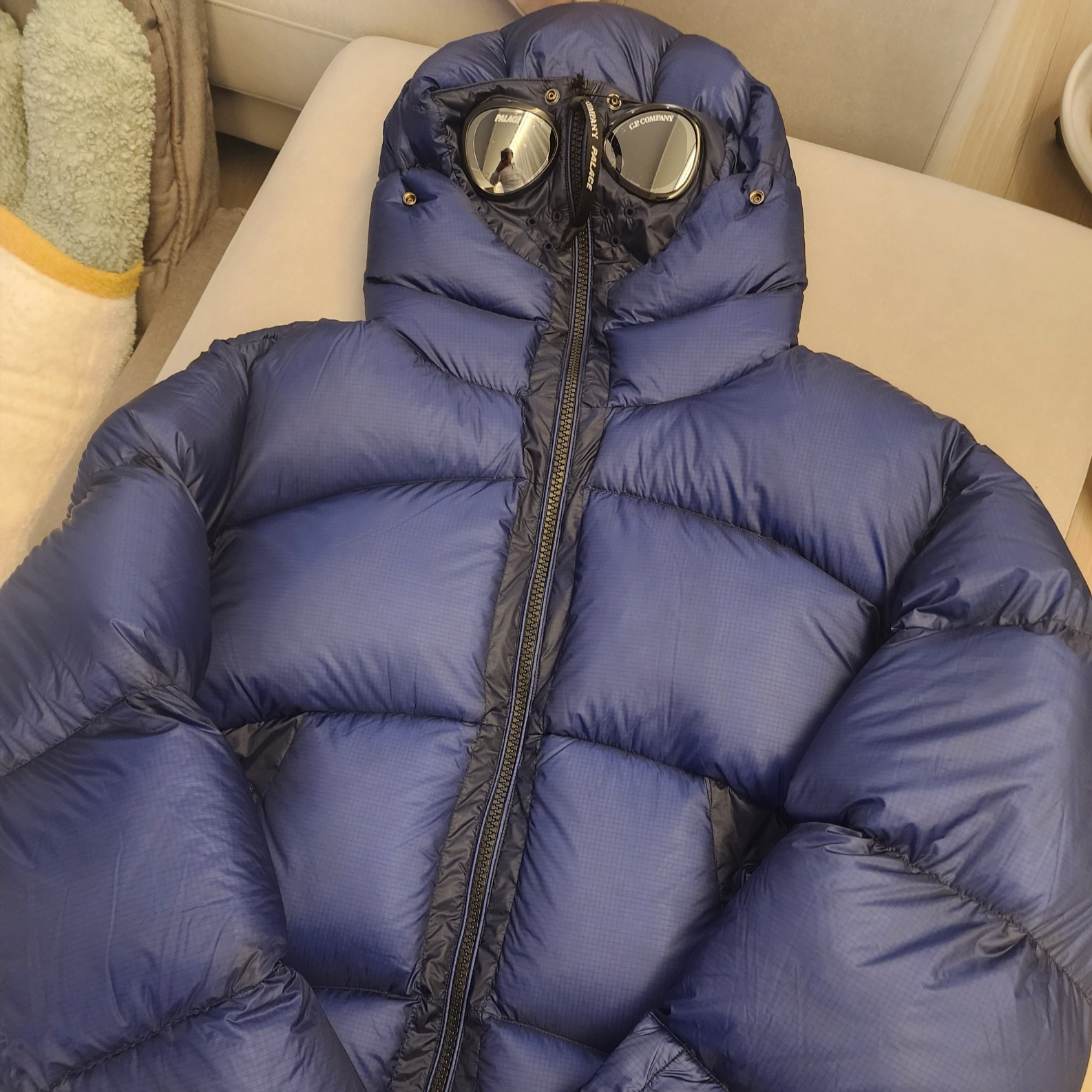 Palace x C.P. Company DD Shell Ripstop Explorer Jacket Mazarine Blue - 23FW 착용 스타일