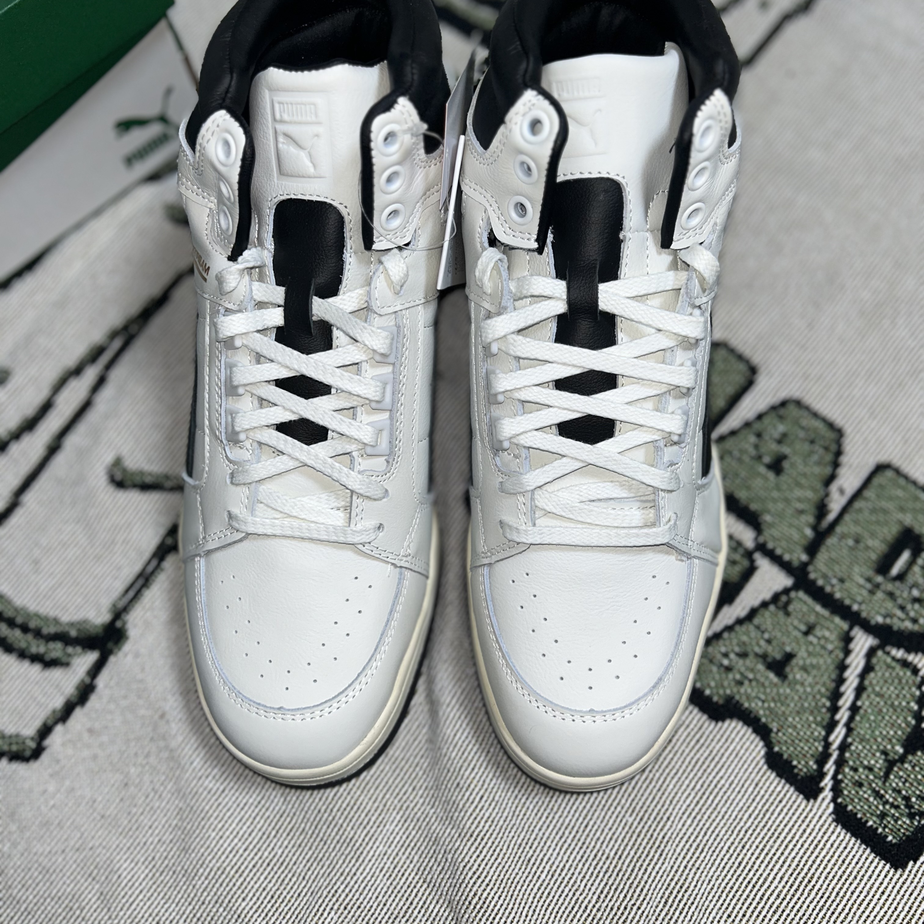Puma Slipstream Mid 75-Year Edition PRM Blanc De Blanc 착용 스타일 - 3