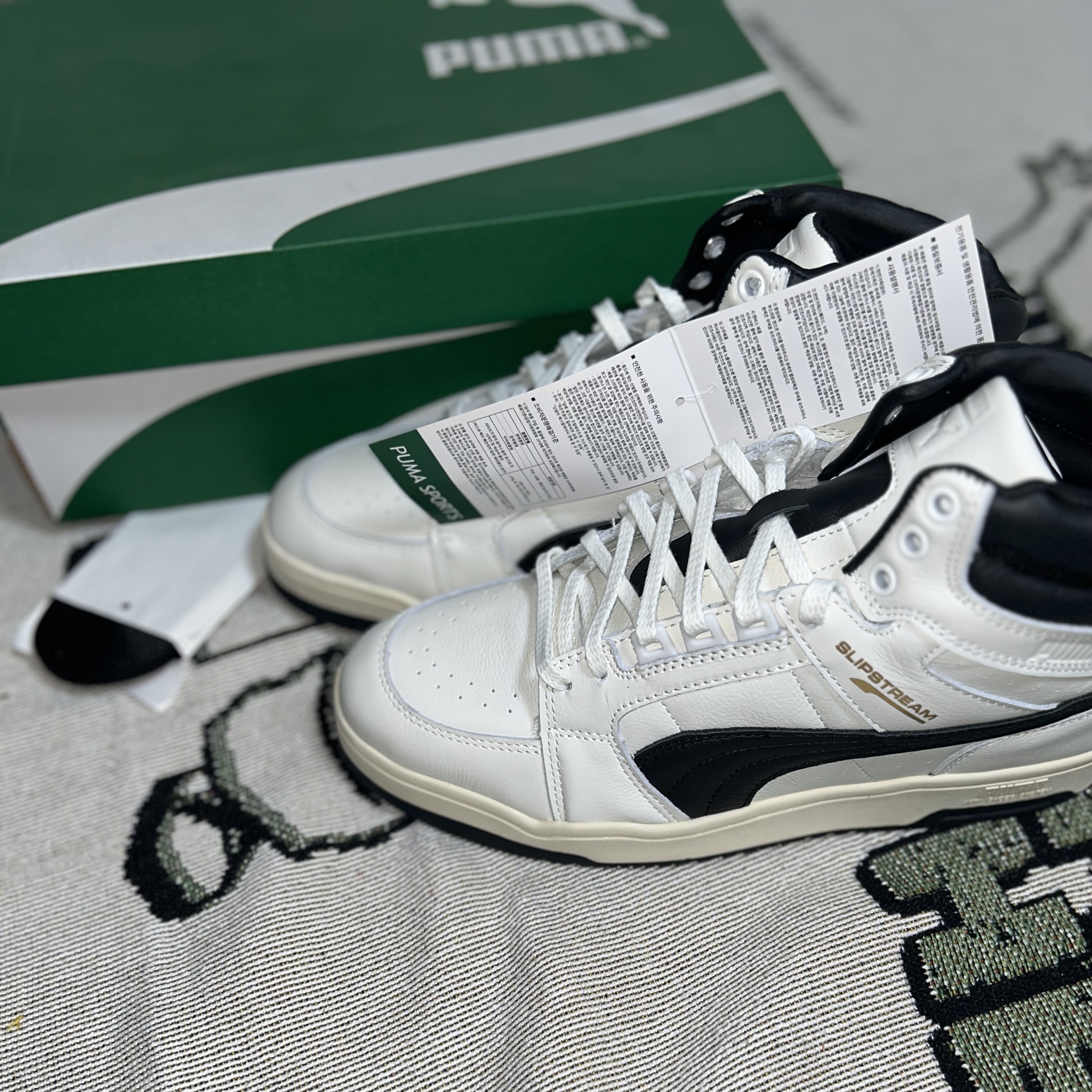 Puma Slipstream Mid 75-Year Edition PRM Blanc De Blanc 착용 스타일 - 2