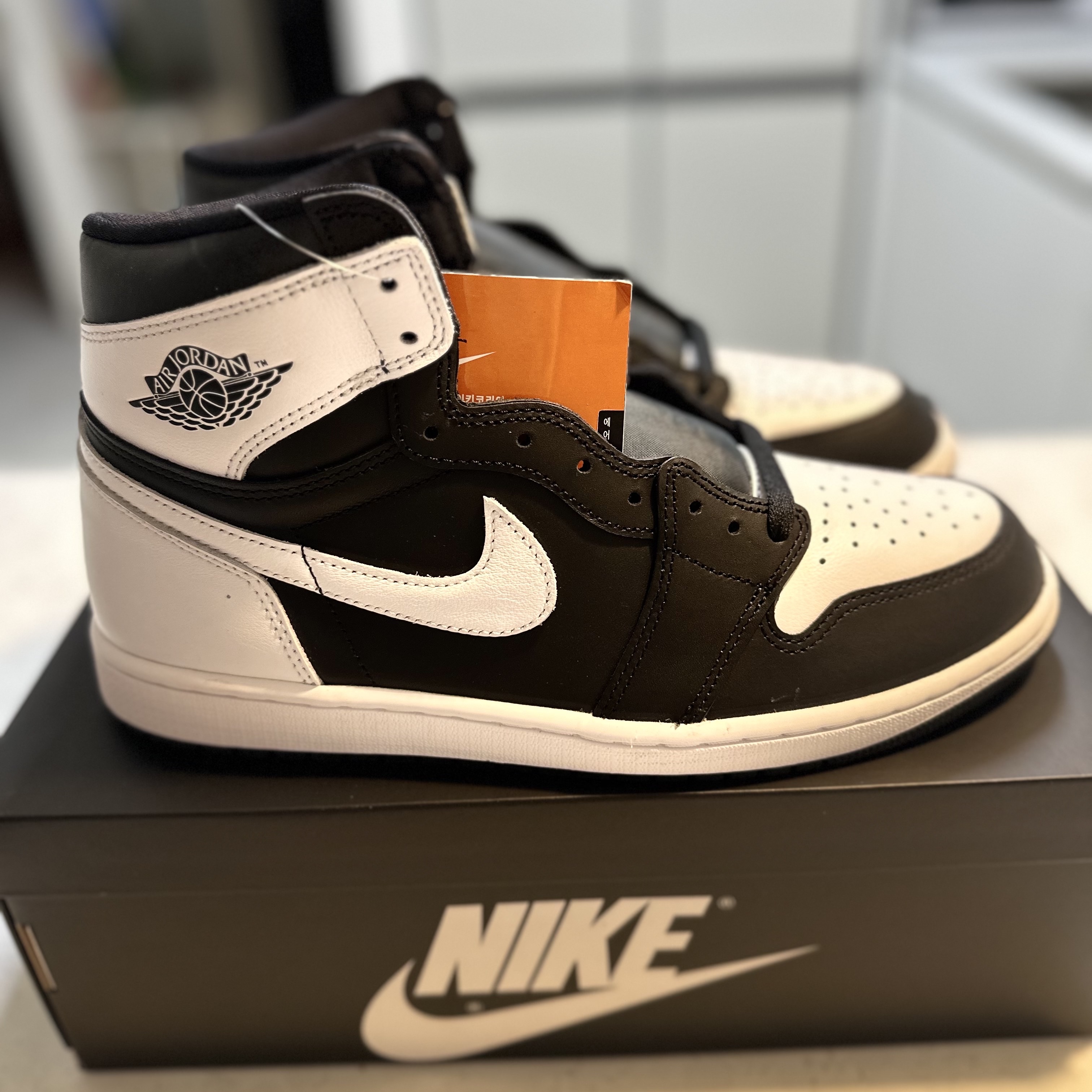 Jordan 1 Retro High OG Black White 착용 스타일 - 3