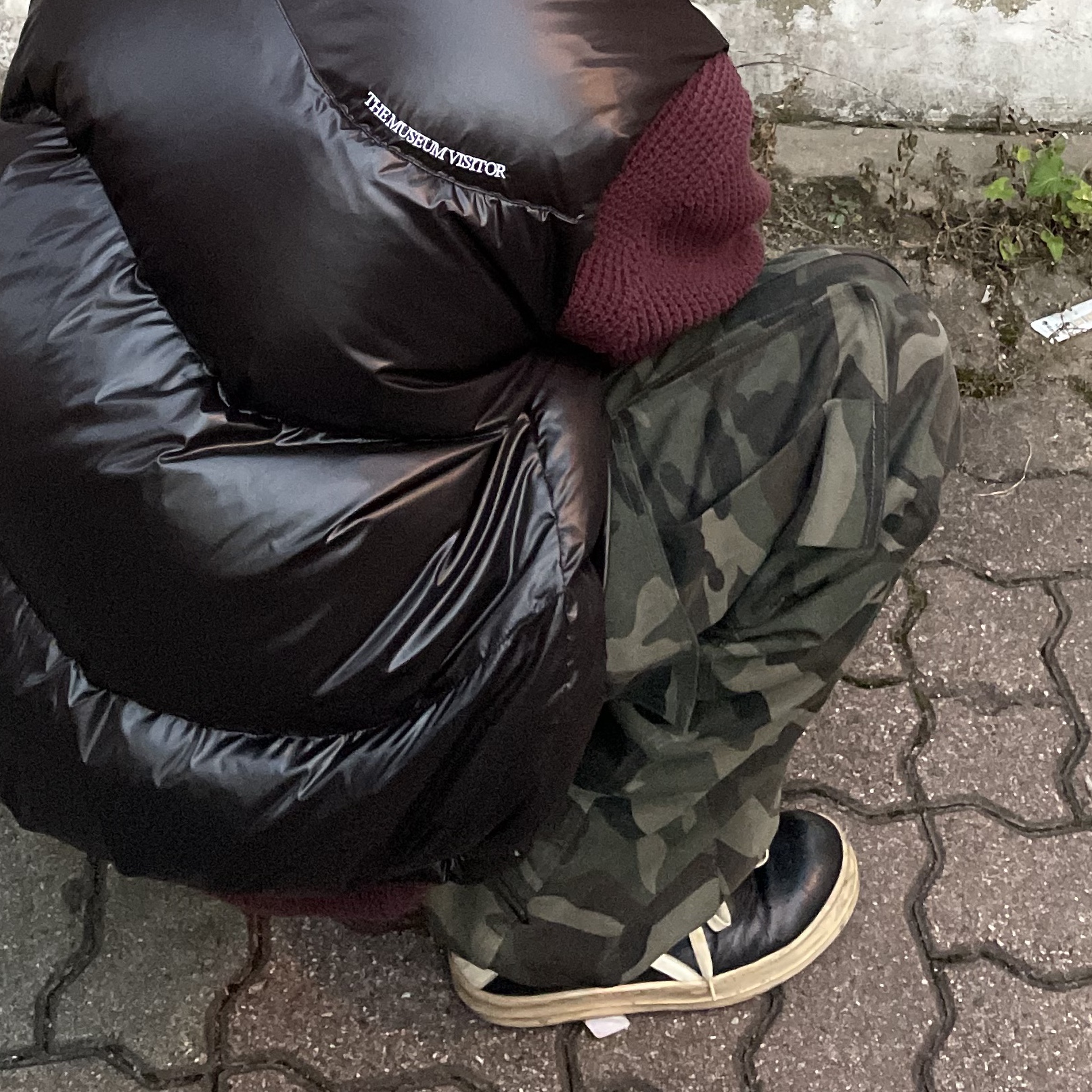 Rick Owens Geobasket Full Grain Calf Leather Strobe Sneakers Black Milk White 착용 스타일