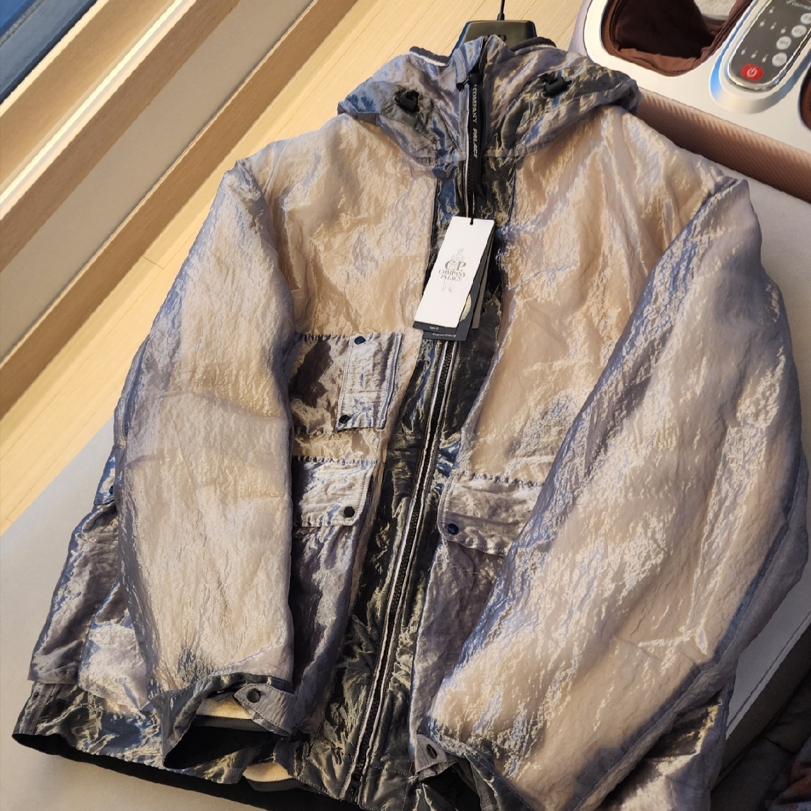 Palace x C.P. Company Kan-D Goggle Jacket Formal Gray - 23FW 착용 스타일
