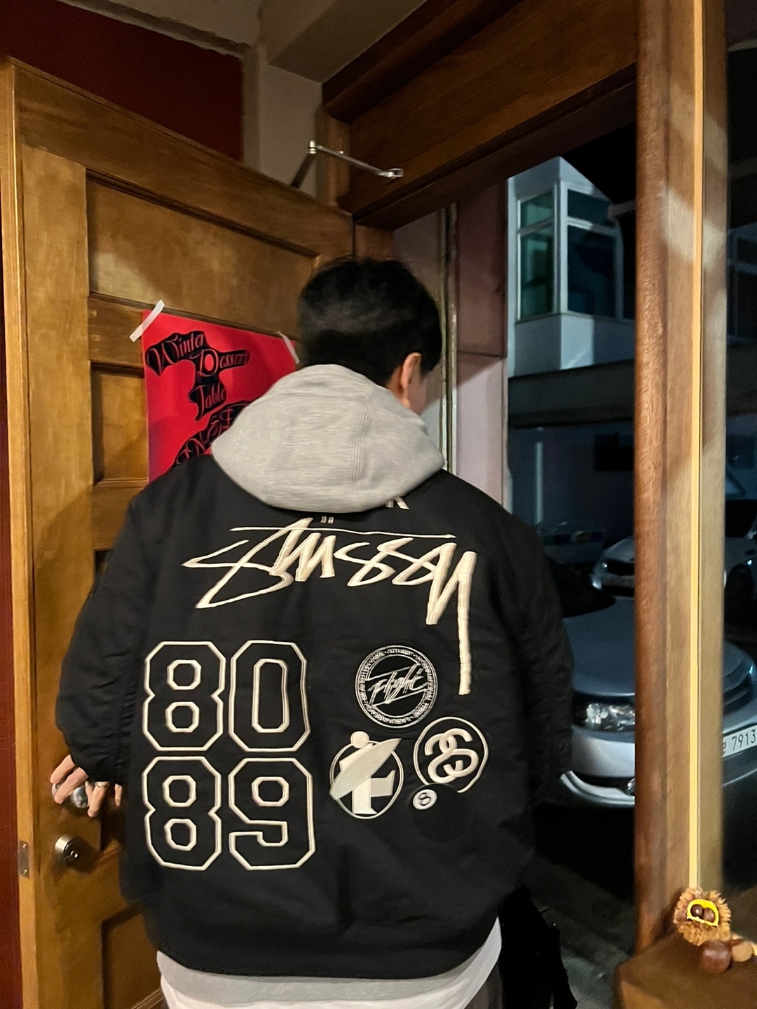 Nike x Stussy Reversible Jacket Black (FJ9153-010) 착용 스타일 - 3