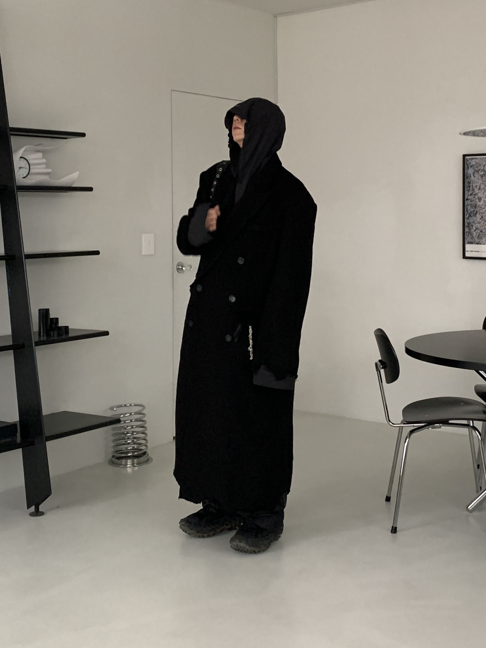 Balenciaga Defender Sneakers Black, Civision by CSC Funmix Trench Coat Black 착용 스타일 - 7