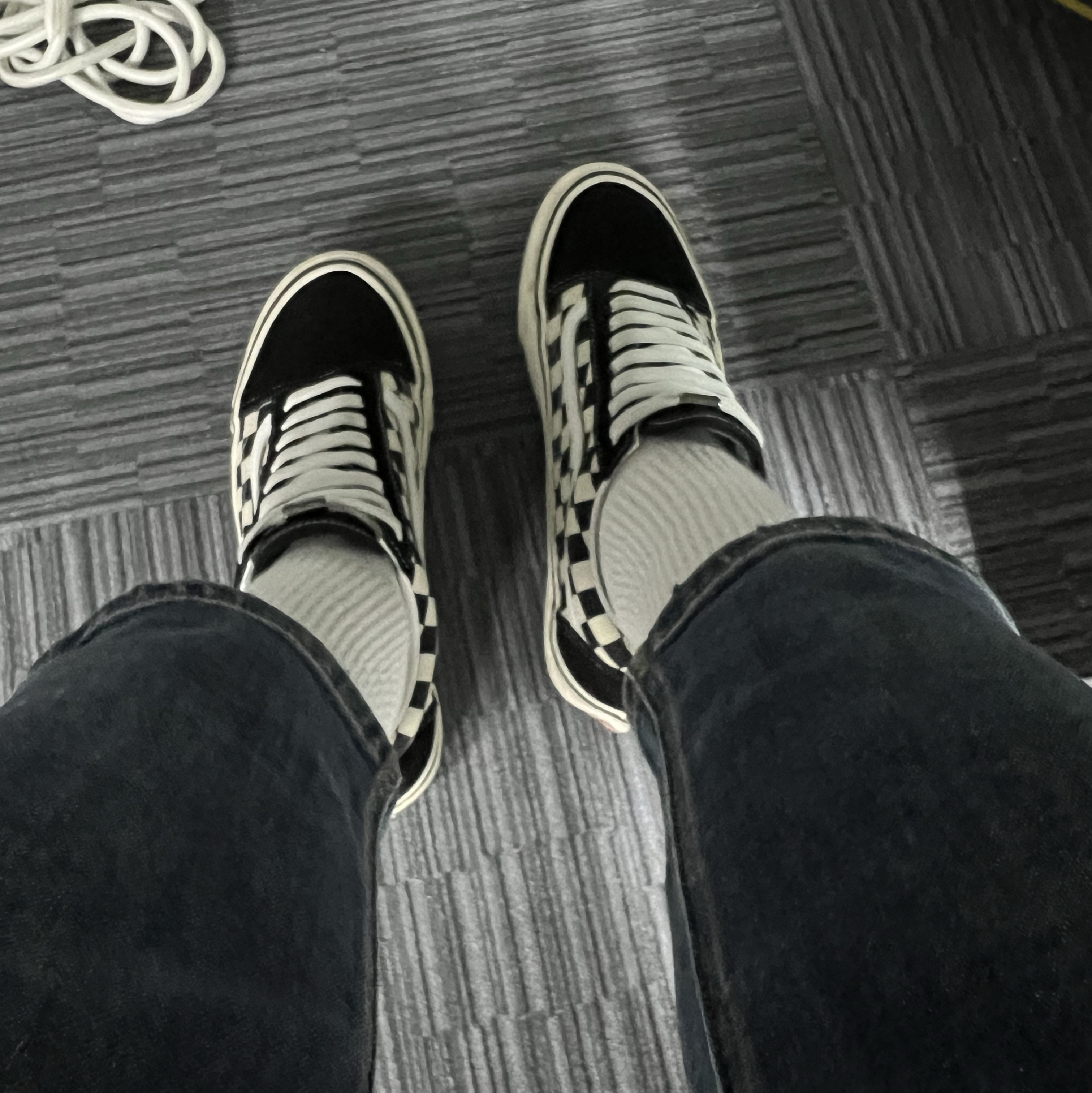 Vans x Billy's Old Skool Crazy Check 착용 스타일