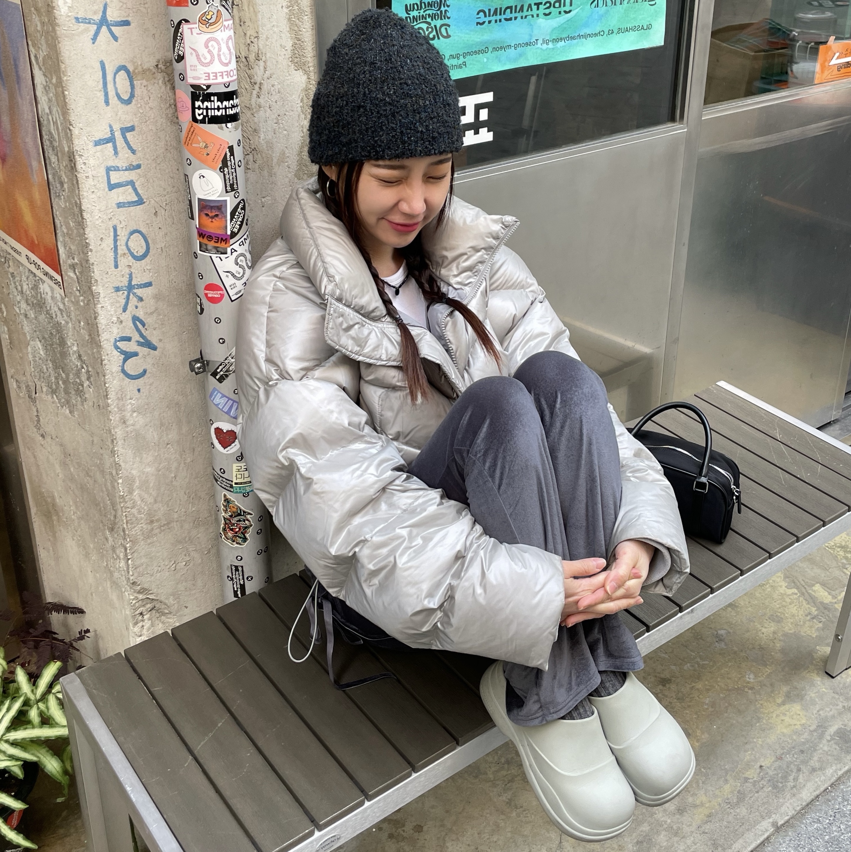 (W) Rockfishweatherwear Hayden Clog Sage 착용 스타일 - 3