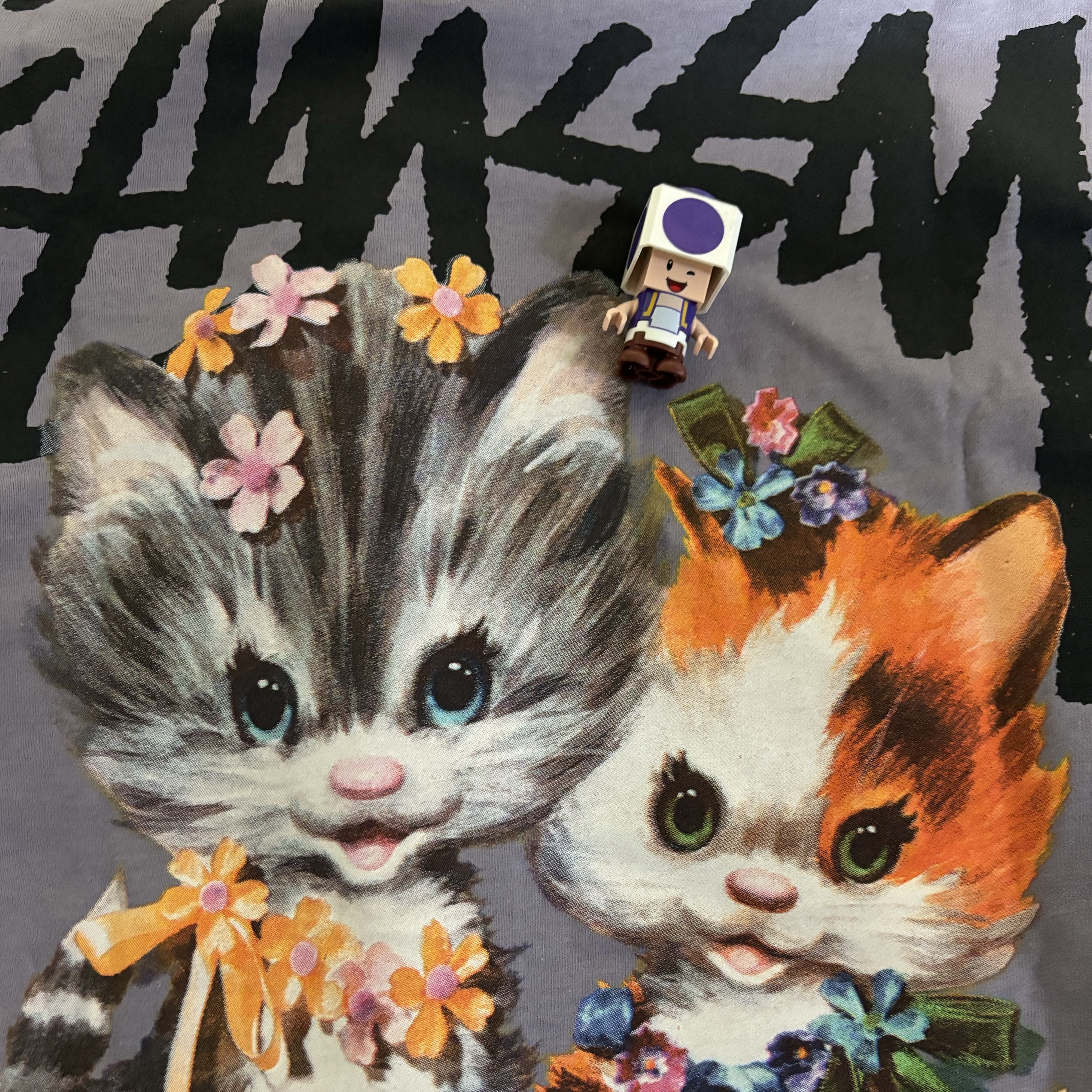 Stussy Kittens T-Shirt Mauve 착용 스타일