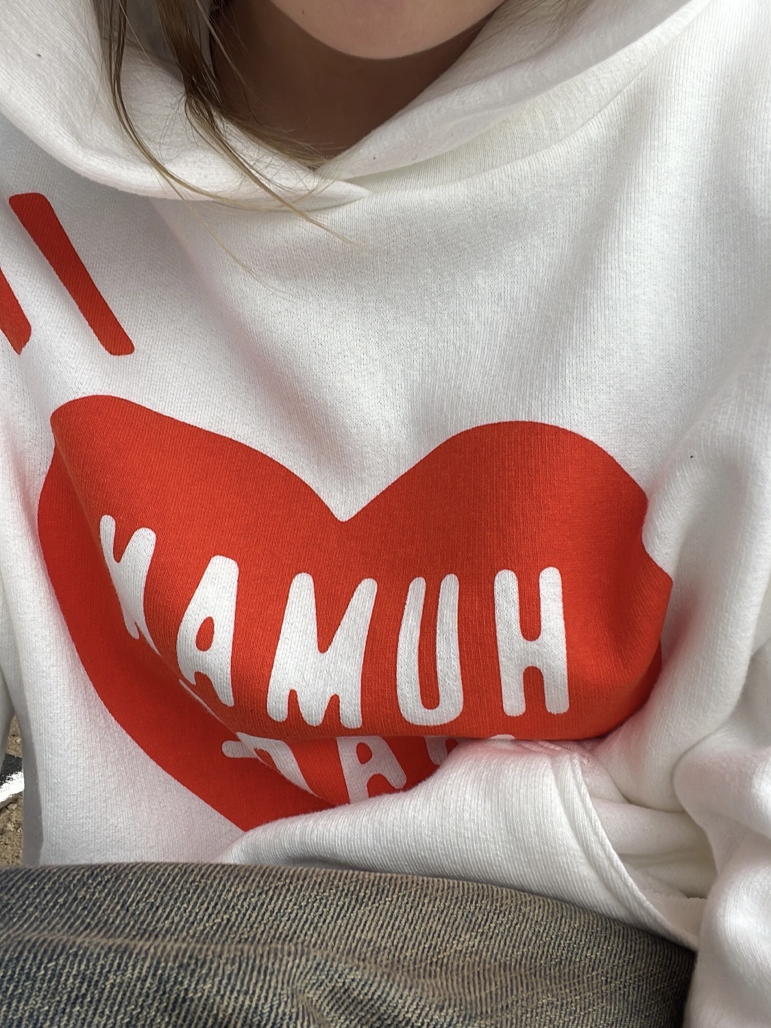 Human Made Sweat Hoodie #1 White 착용 스타일