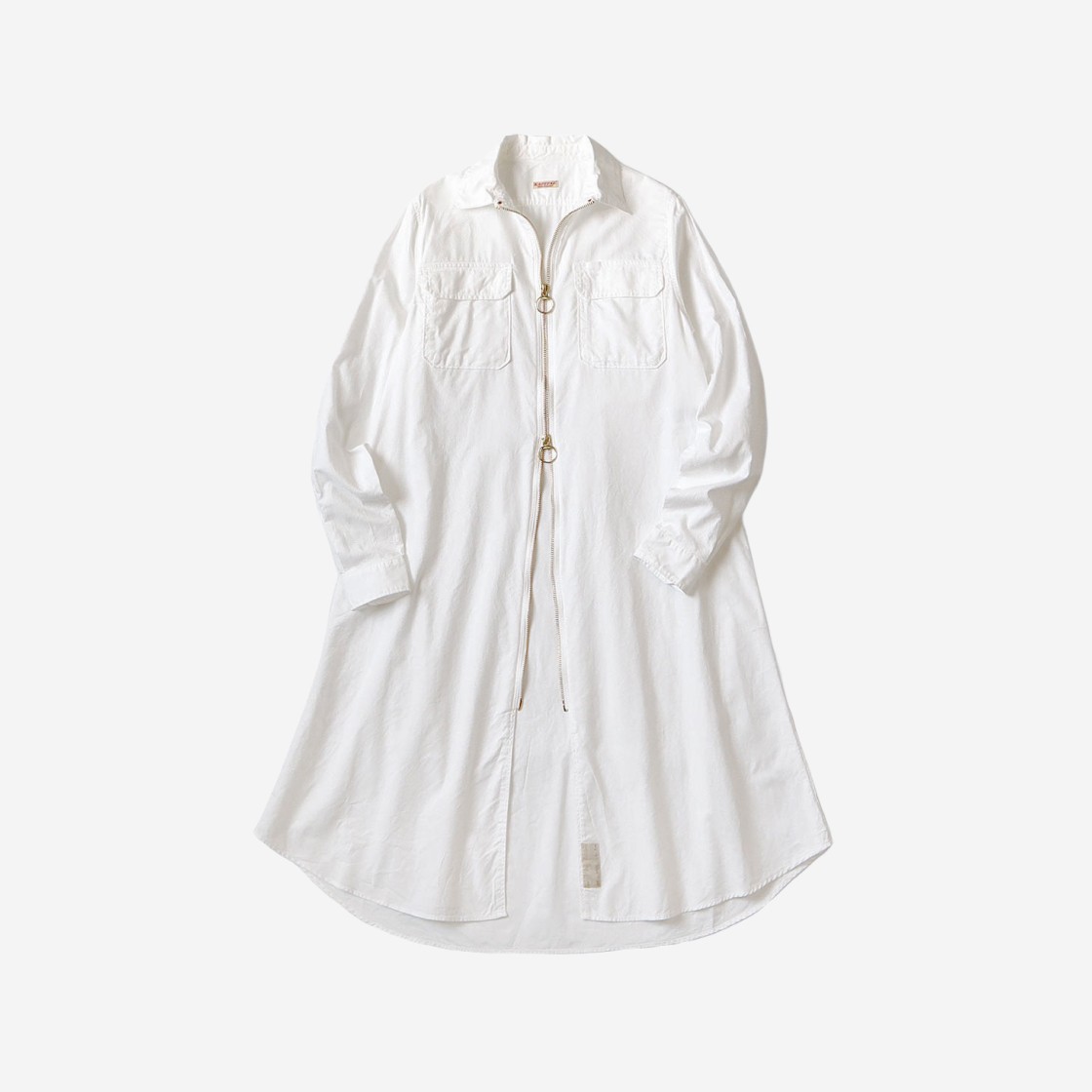 (W) Kapital Ox Drizzler Work Shirt Dress White 상세 이미지 1