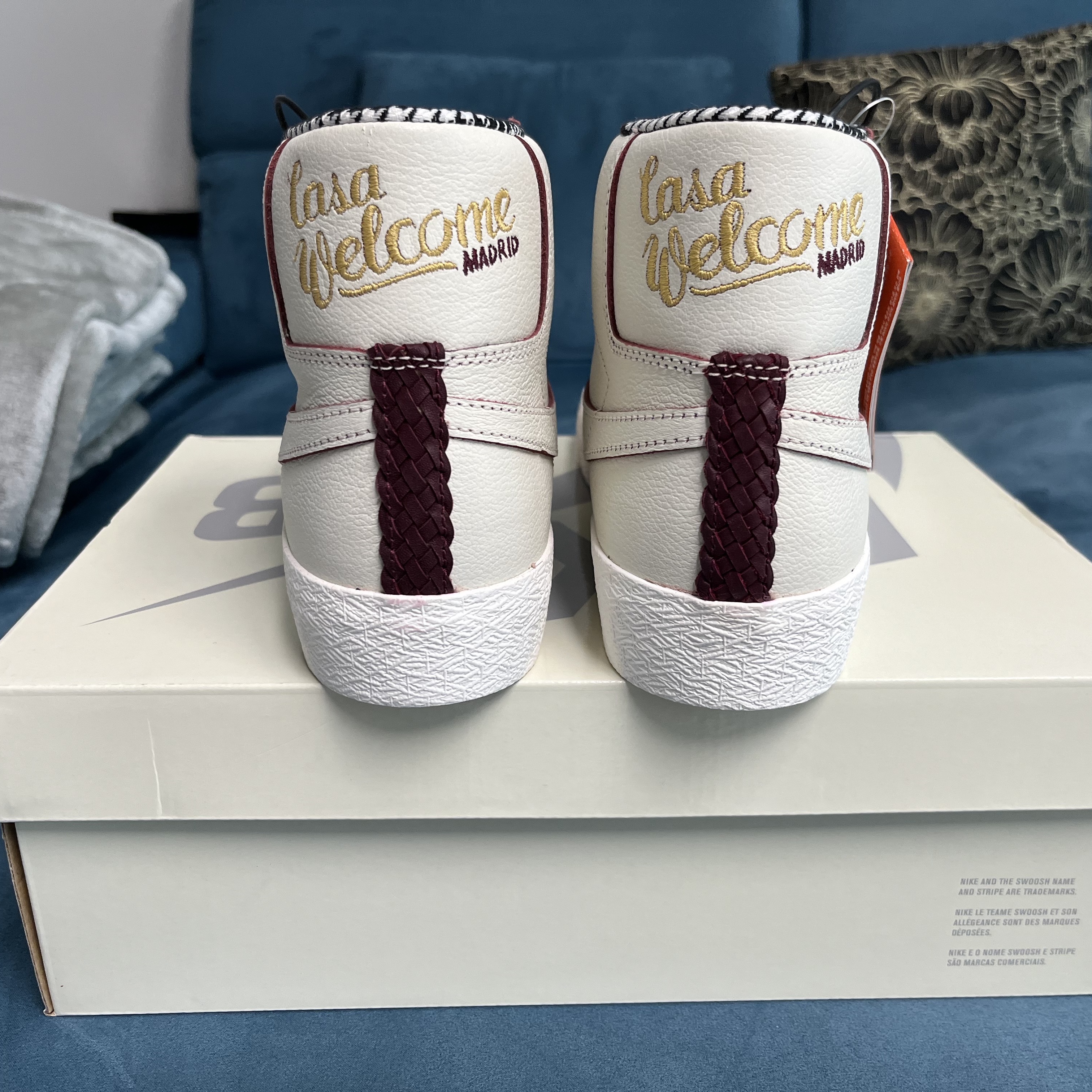Nike x Welcome Skateboarding SB Zoom Blazer Mid Sail 착용 스타일 - 1
