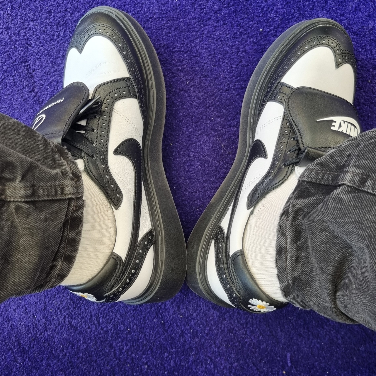 Nike x Peaceminusone Kwondo1 Black and White 착용 스타일 - 1