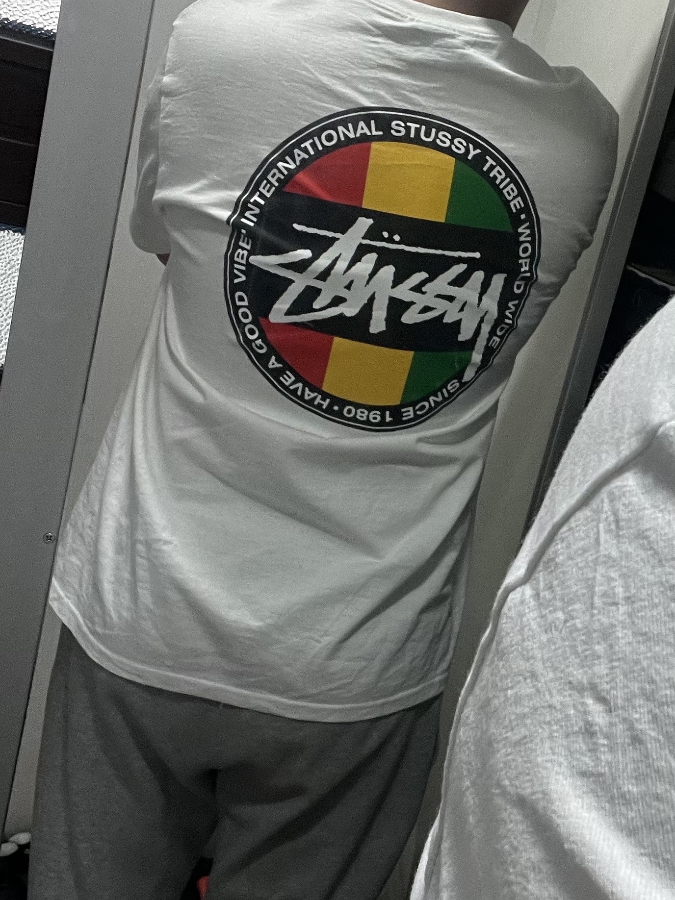 Stussy Classic Dot T-Shirt White 착용 스타일