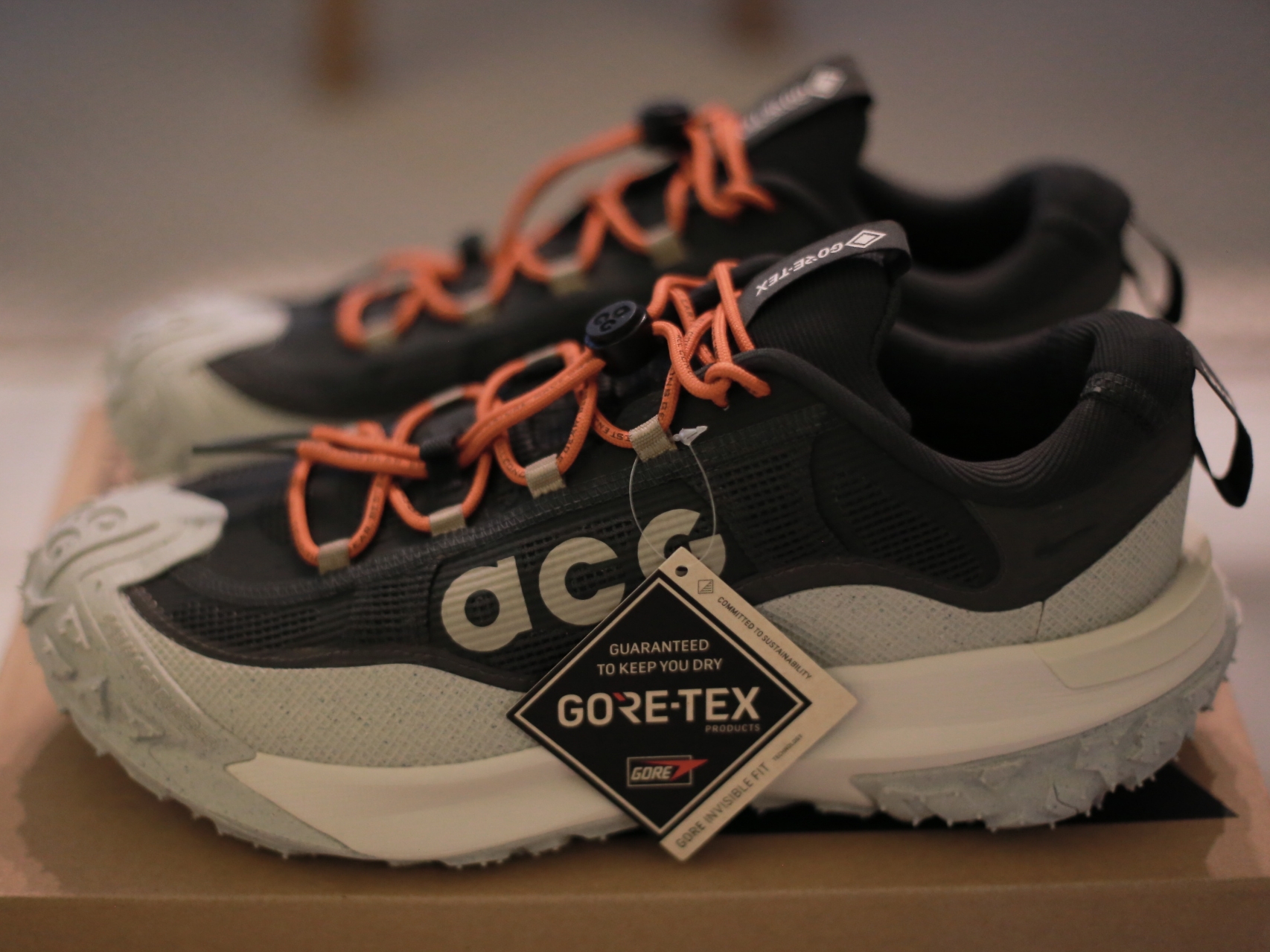 Nike ACG Mountain Fly Low Gore-Tex Dark Smoke Grey 착용 스타일 - 1