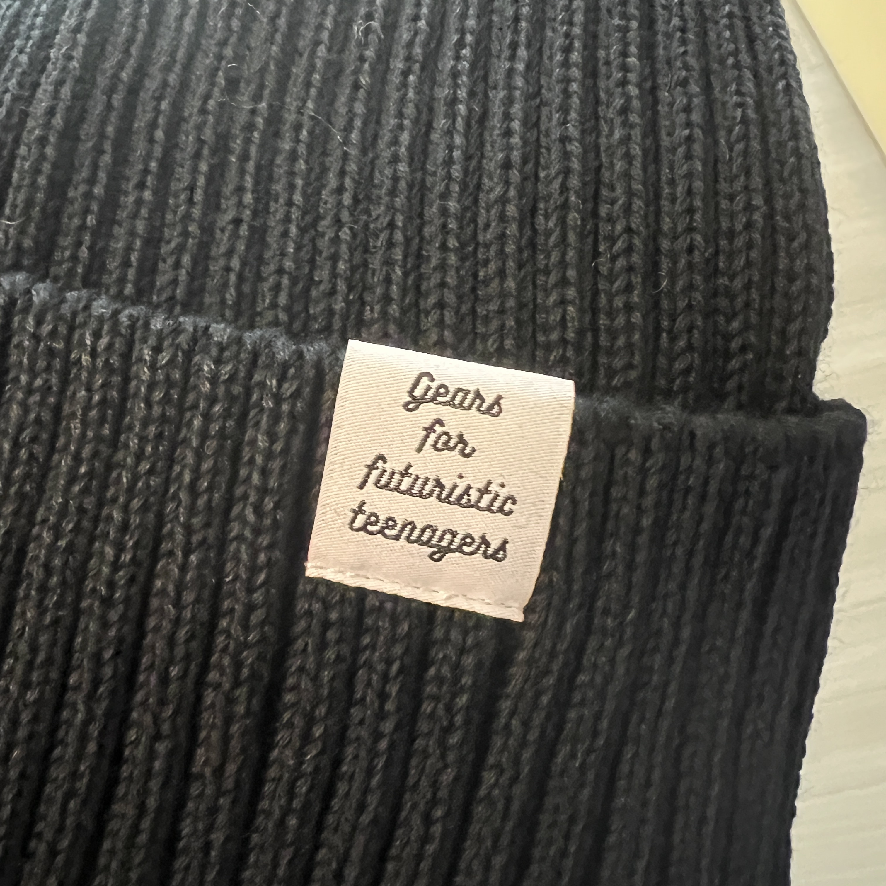 Human Made Cotton Rib Beanie Black 착용 스타일 - 2