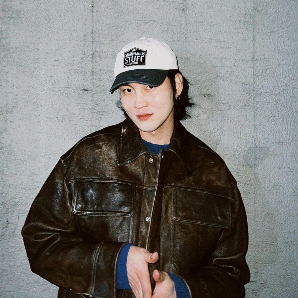 Nff Anonymous Stuff Cap Green, Nff Anonymous Stuff Cap Violet 착용 스타일