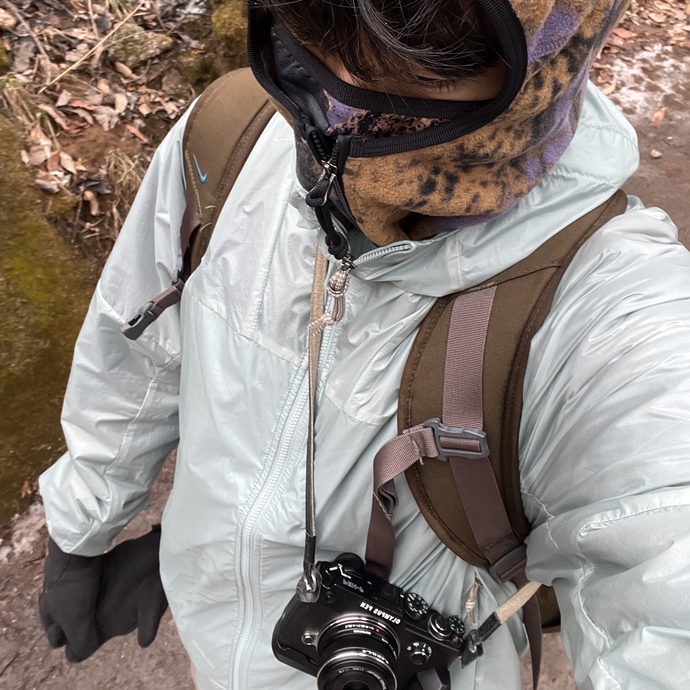 Nike ACG Cinder Cone Windproof Jacket Dusty Sage - Asia, Nike ACG Therma-Fit Wolf Tree Fleece Allover Print Full zip Hoodie Canyon Purple Black- Asia 착용 스타일 - 1
