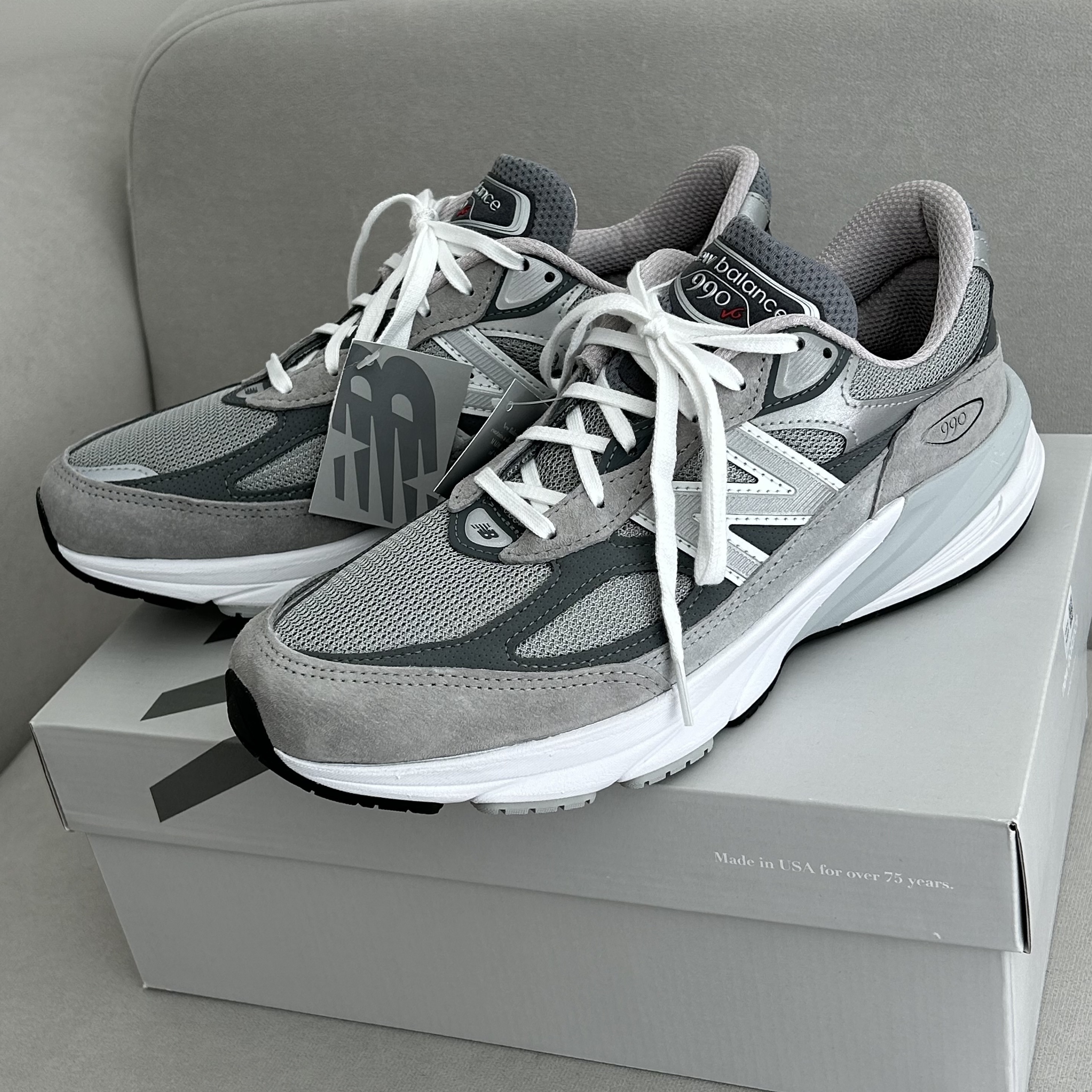New Balance 990v6 Made in USA Grey - D Standard 착용 스타일