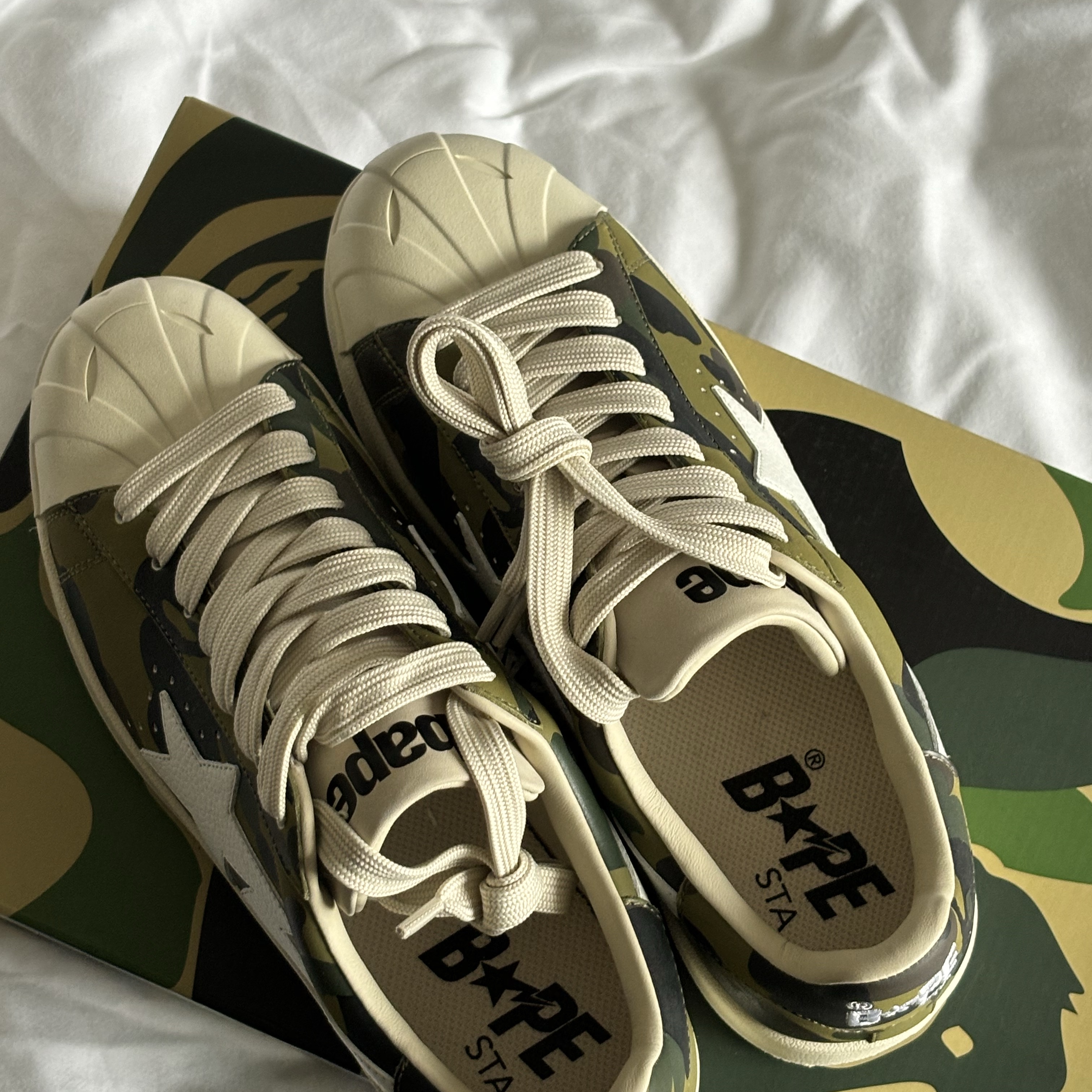 BAPE Skull Sta #1 Camo Army Green 착용 스타일 - 1