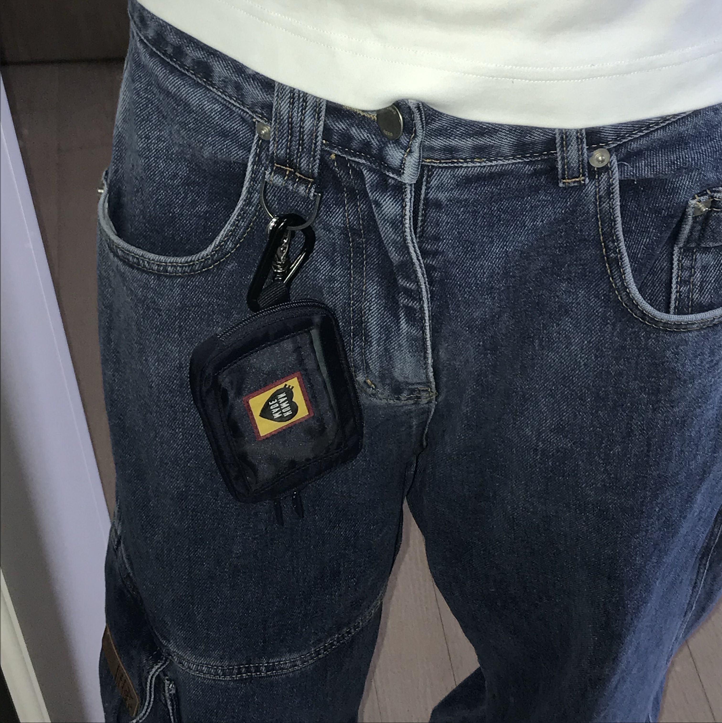 Human Made Military Card Case Navy 착용 스타일 - 3