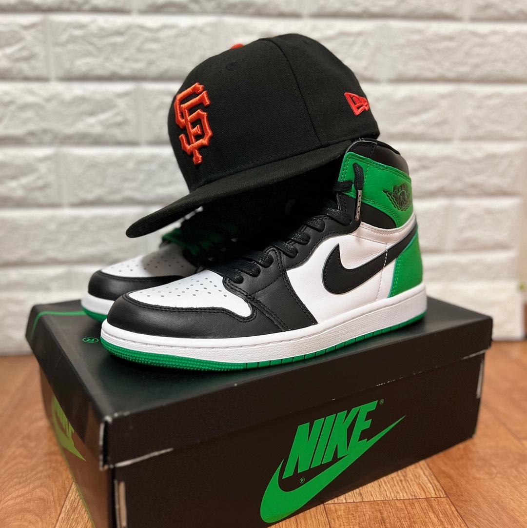 Jordan 1 Retro High OG Black and Lucky Green, Essentials x New Era Classic Collection 59FIFTY Fitted Cap San Francisco Giants 착용 스타일 - 4