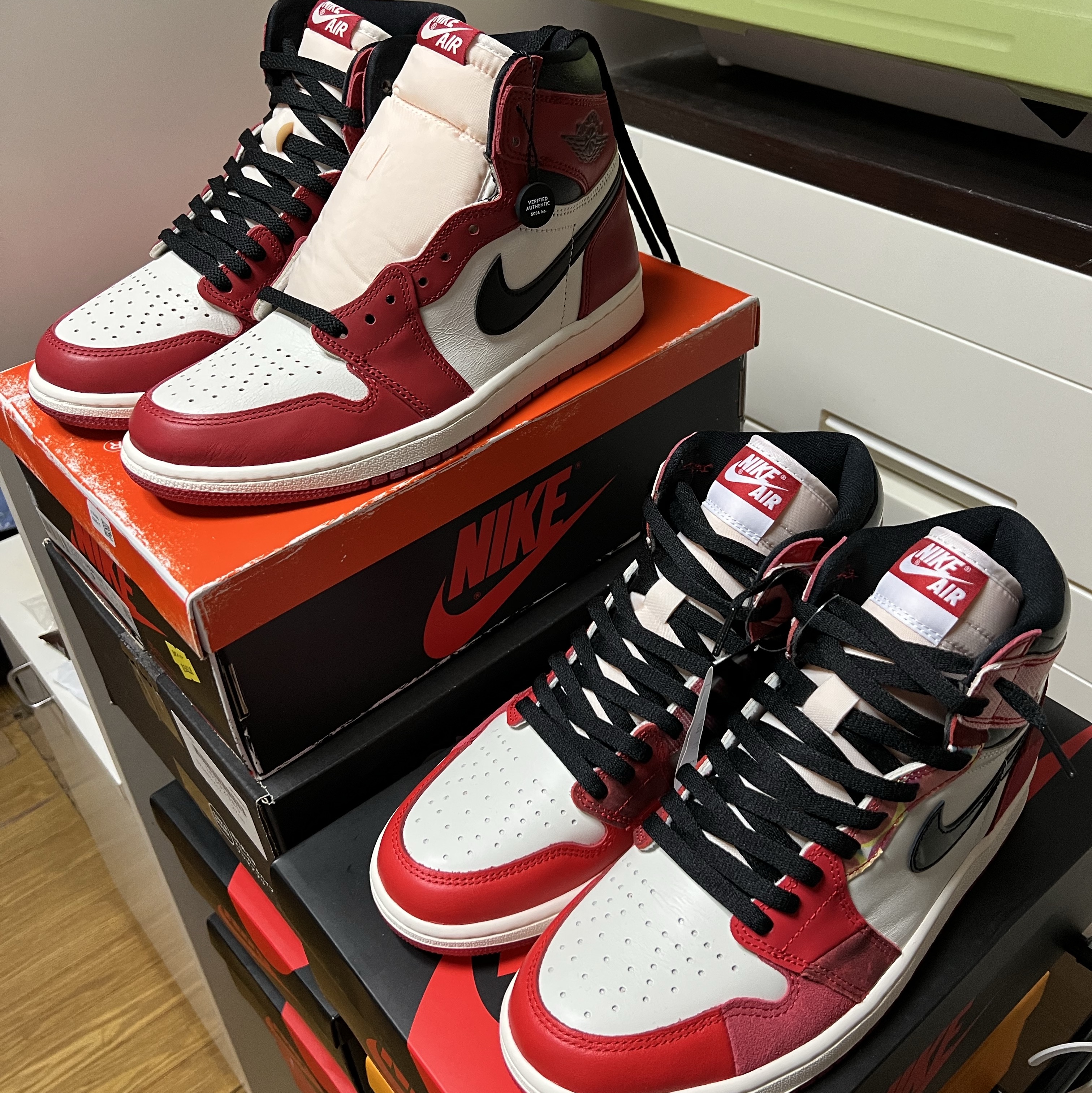 Jordan 1 Retro High Spider-Man Next Chapter, Jordan 1 Retro High OG Chicago 2022 착용 스타일 - 5