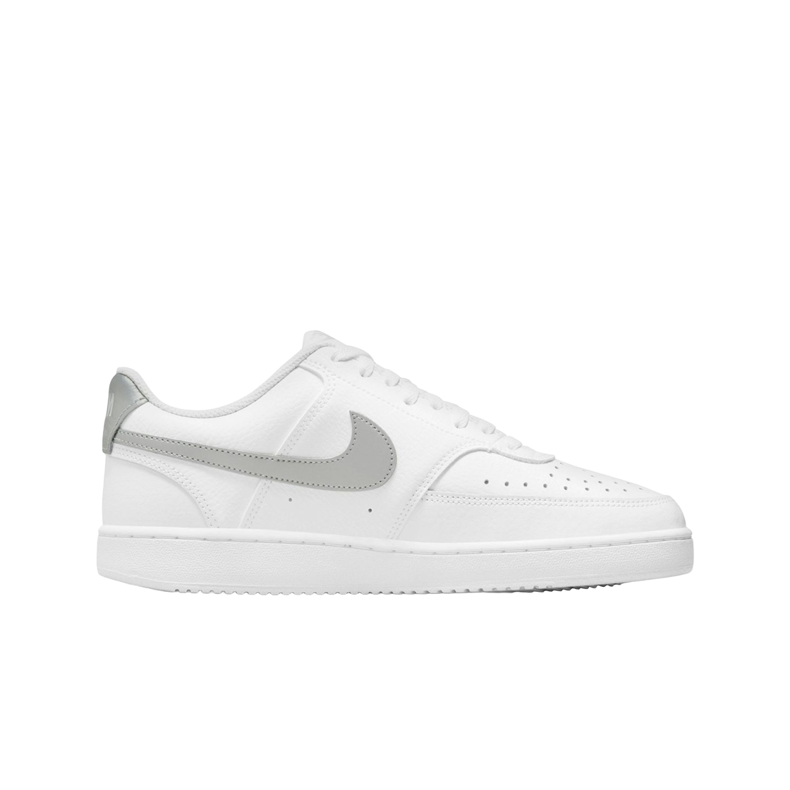 (W) 나이키 코트 비전 로우 화이트 메탈릭 실버((W) Nike Court Vision Low White Metallic Silver) - 1