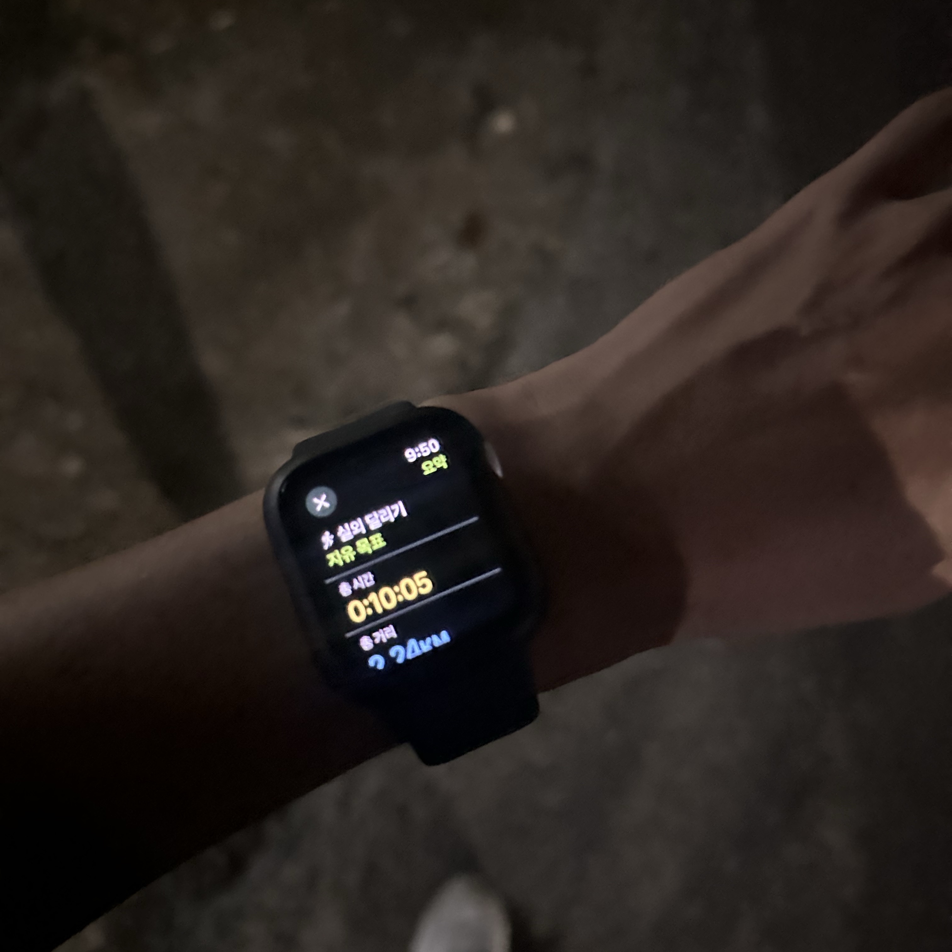 Apple Watch SE 2023 40mm GPS Silver Aluminium Case with Sport Band S/M Storm Blue (Korean Ver.) 착용 스타일