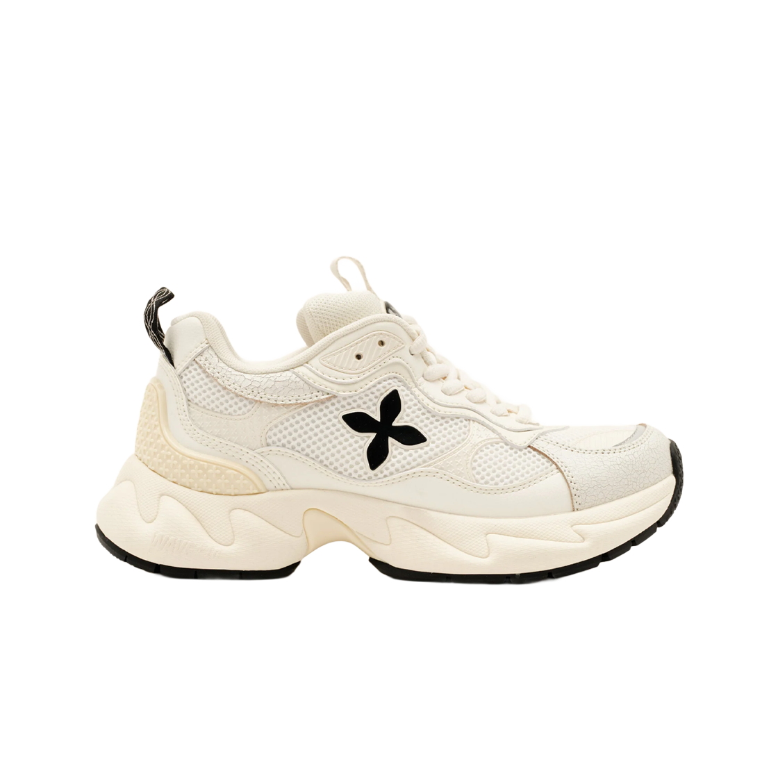 (W) 에스엠에프케이 컴패스 웨이브 레트로 조깅 슈즈 화이트((W) SMFK Compass Wave Retro Jogging Shoes White)