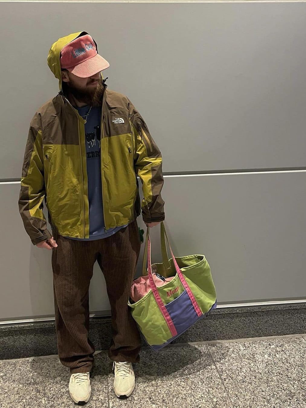The Museum Visitor Corduroy Suede Carpenter Pants Brown, Supreme Corduroy Skate Pants Brown - 23FW 착용 스타일 - 6