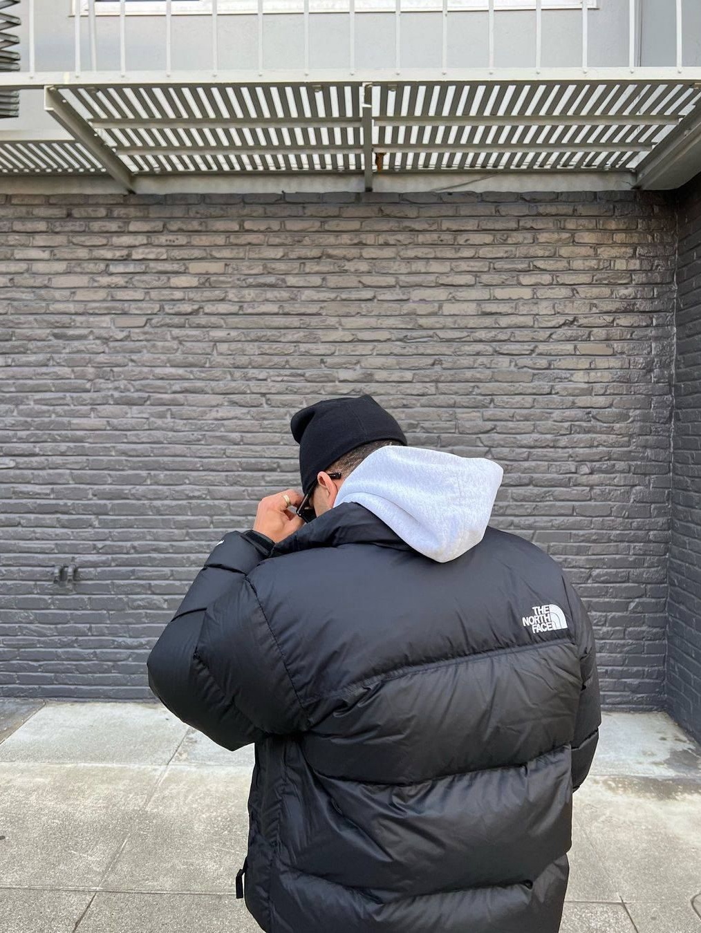 The North Face 1996 Eco Nuptse Jacket Black 착용 스타일 - 5