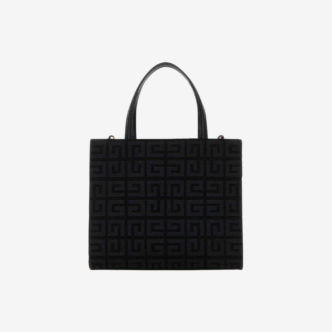 Givenchy Mini G Tote Shopping Bag in 4G Embroidered Canvas Black 상세 이미지 3