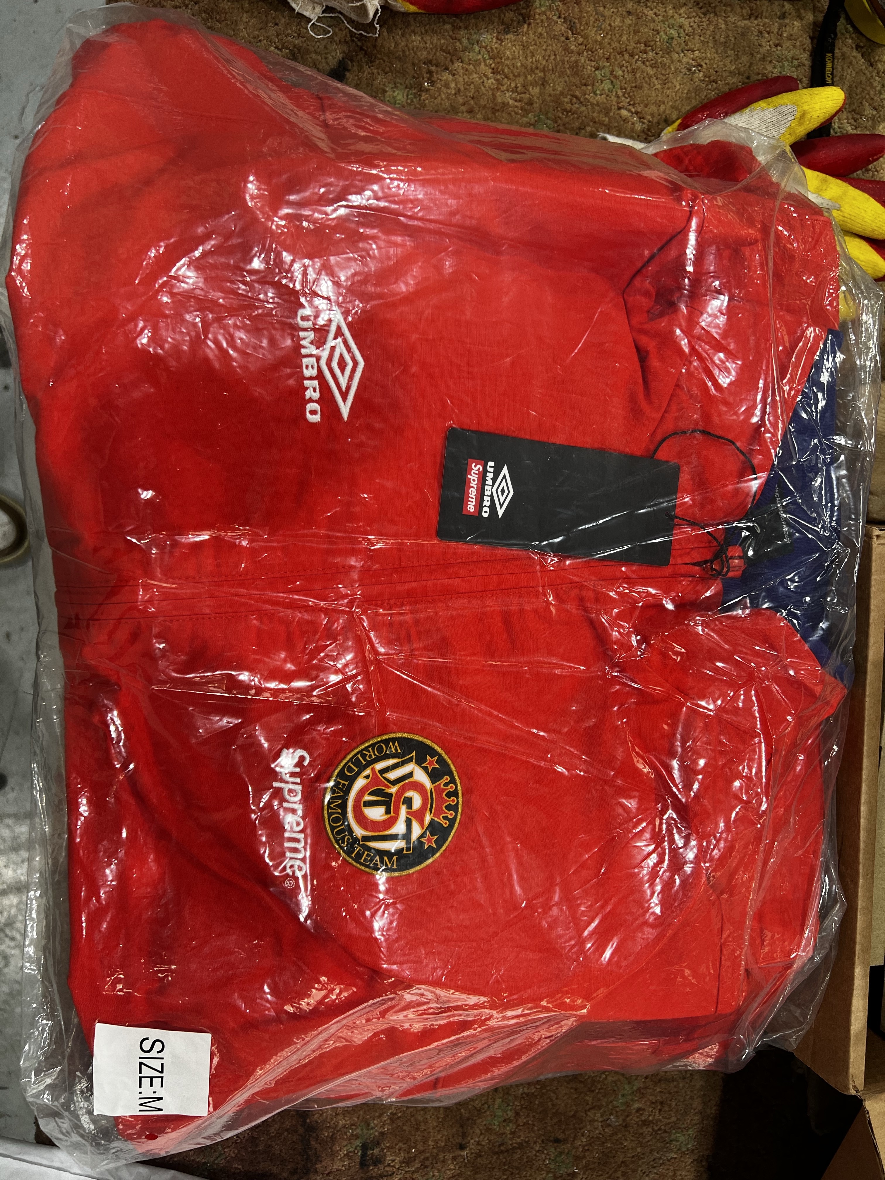 Supreme x Umbro Cotton Ripstop Track Jacket Red - 23FW 착용 스타일