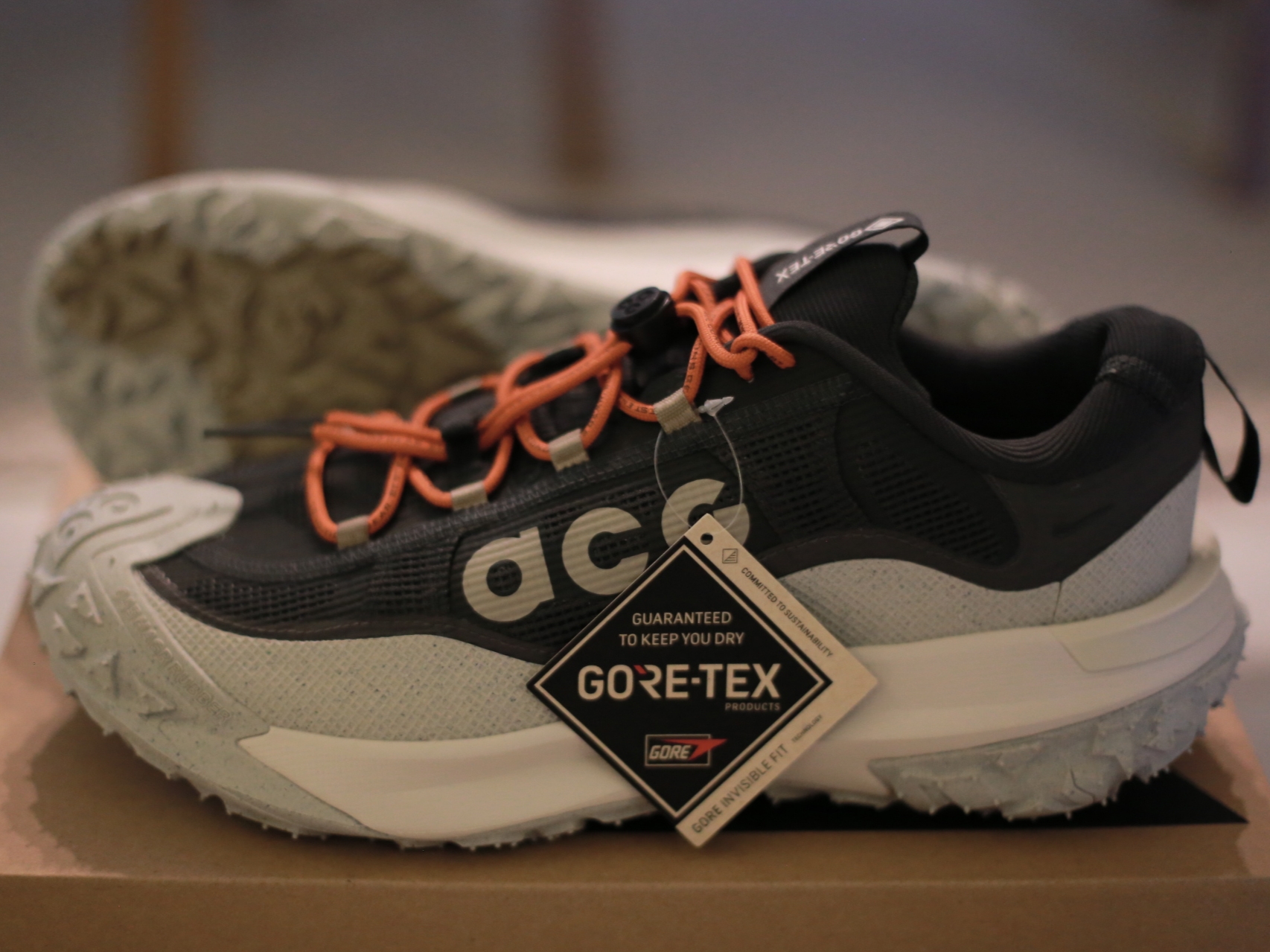 Nike ACG Mountain Fly Low Gore-Tex Dark Smoke Grey 착용 스타일 - 4