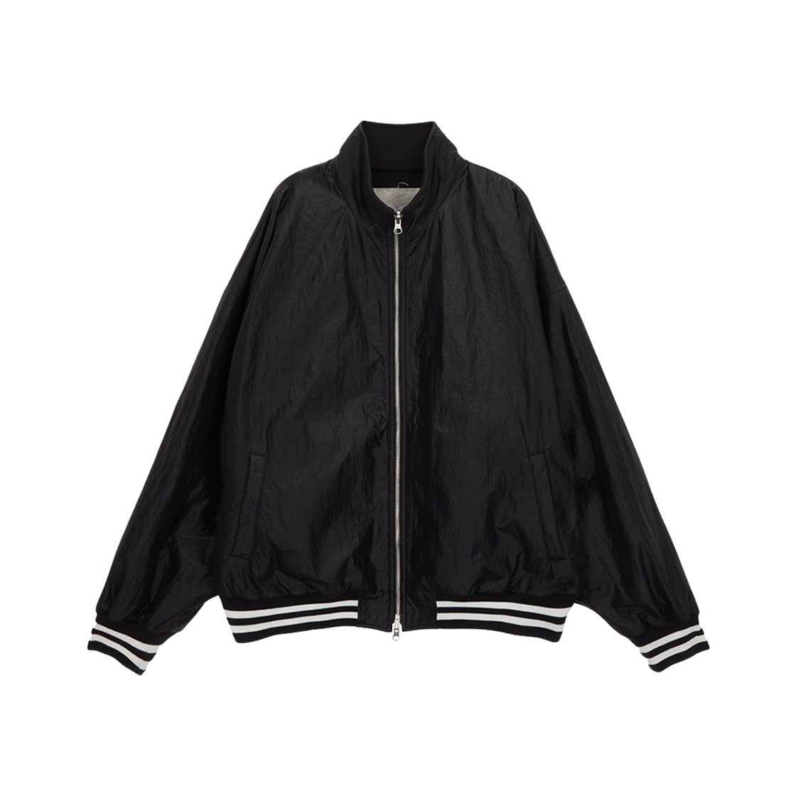 (W) 마뗑킴 리버시블 코팅 트랙 점퍼 블랙 | Matin Kim | KREAM (W) Matin Kim Reversible Coating Track Jumper Black