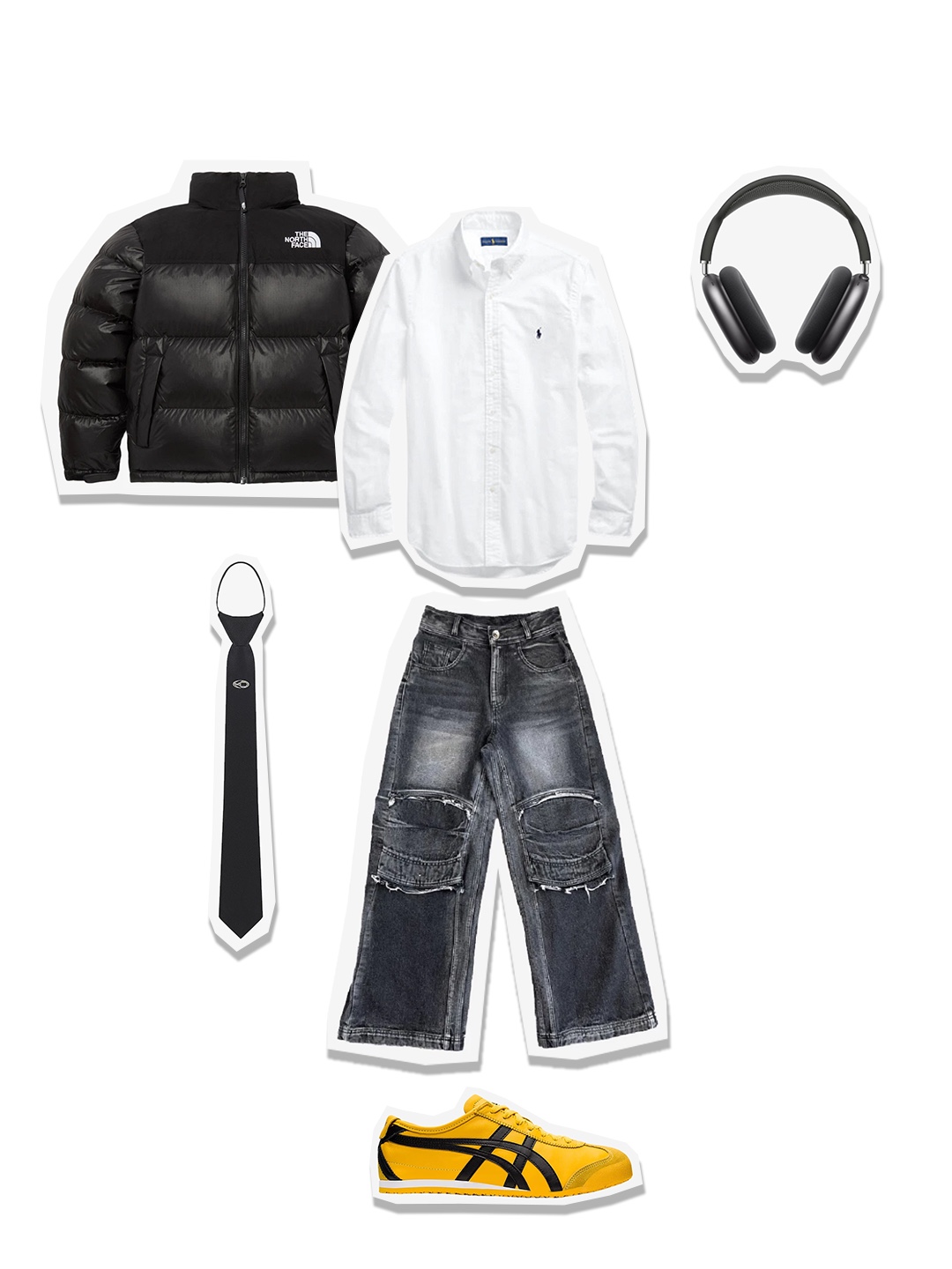 [30% 적립] Polo Ralph Lauren Classic Fit Garment Dyed Oxford Shirt White, Onitsuka Tiger Mexico 66 Yellow Black 착용 스타일 - 1