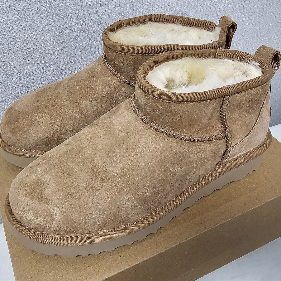 (W) UGG Classic Ultra Mini Boots Chestnut 착용 스타일