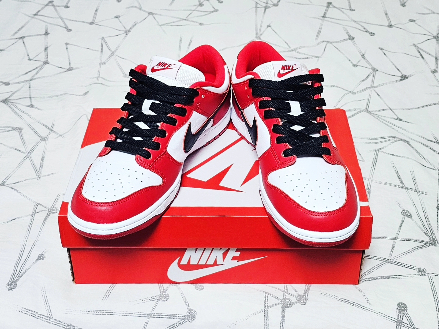 Nike Dunk Low SP White and University Red 2023 착용 스타일 - 3