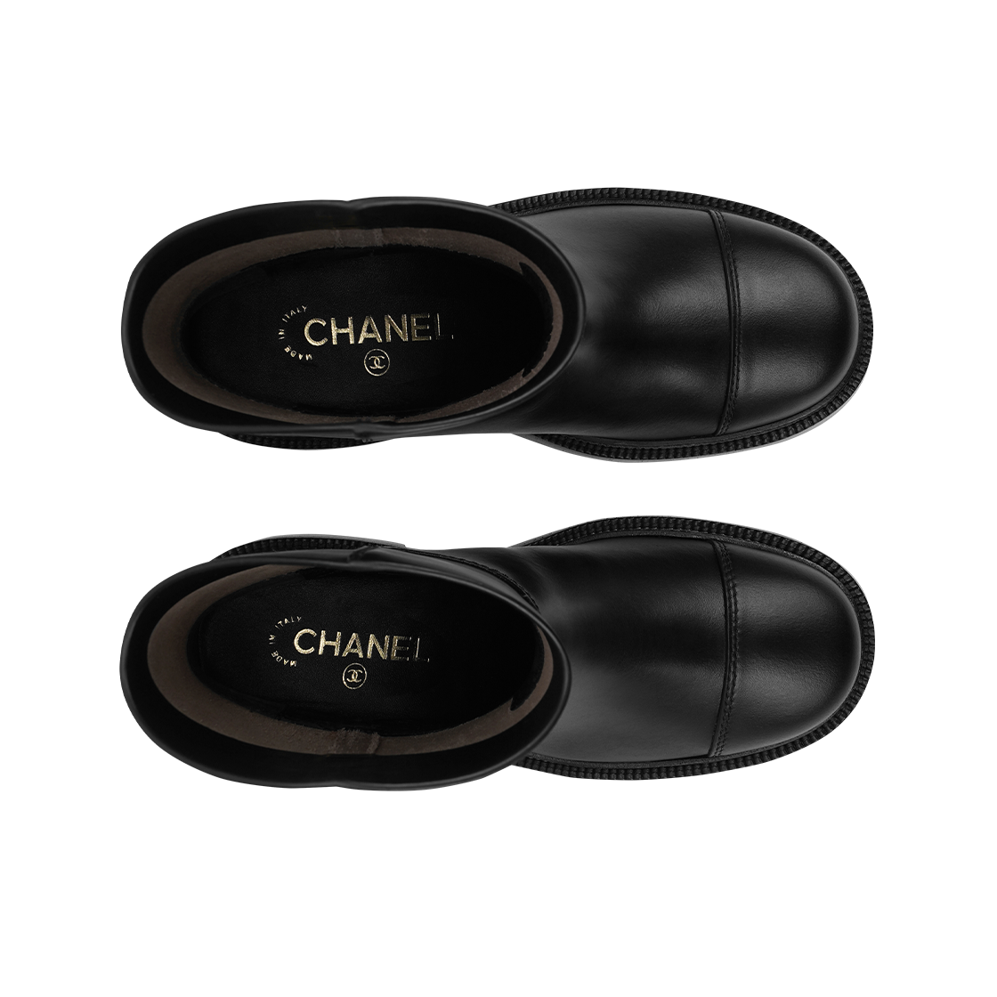 (W) 샤넬 하이 부츠 카프스킨 & 블랙((W) Chanel High Boots Calfskin & Black) - 3
